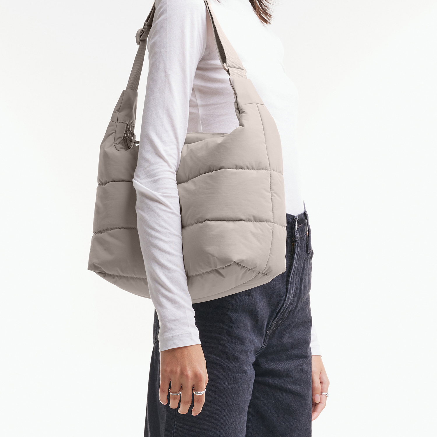 Got Bag Tasche Puffer Square Bag Large monochrome scallop