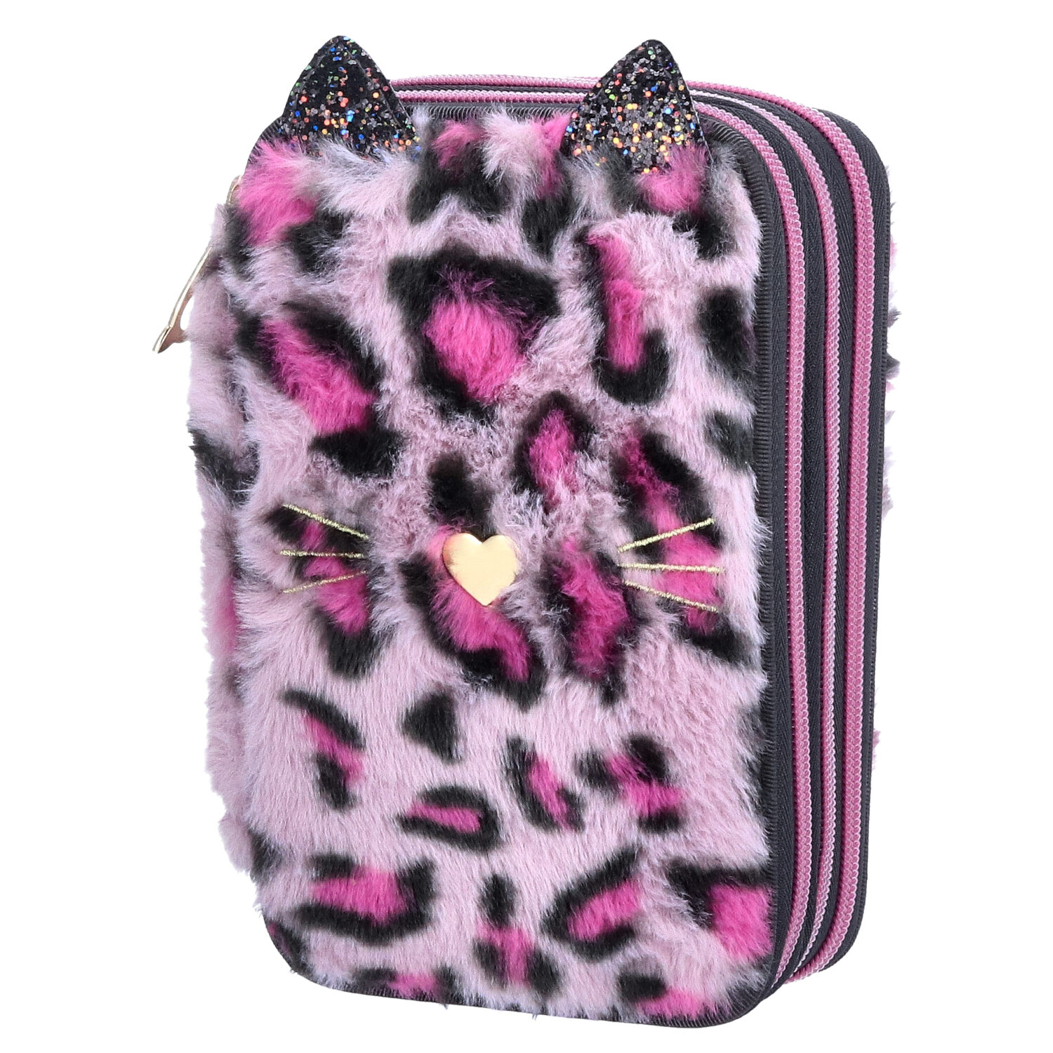 Depesche 3-Fach Federtasche Leo Fell TOPModel REBEL KITTY 