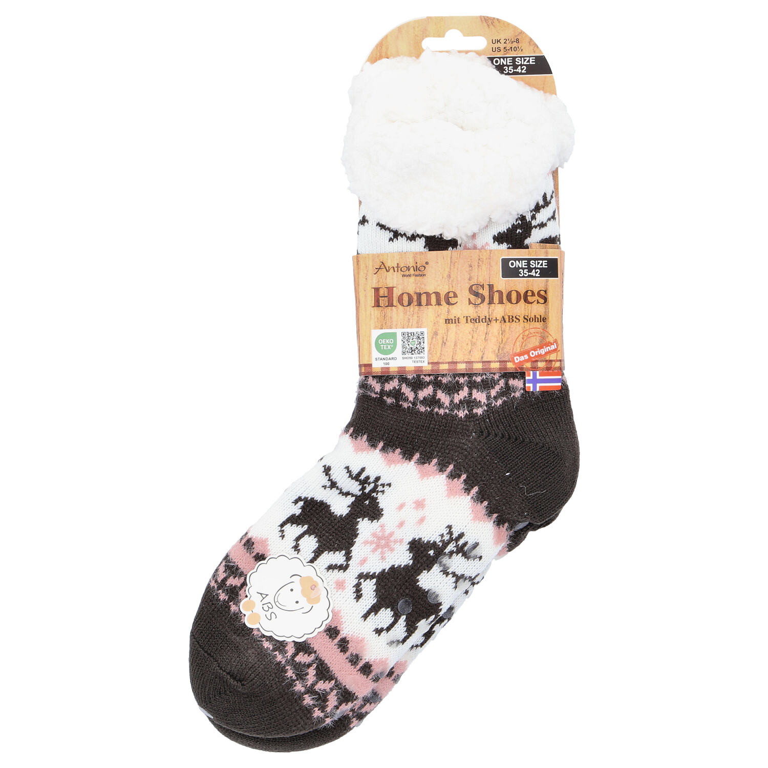 Antonio Kuschelige Hüttensocken im Norweger Design Gr. 35-42  . Abbildung 1