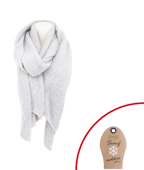 Antonio Damen Strick Schal Bouclé - beige Abbildung 2