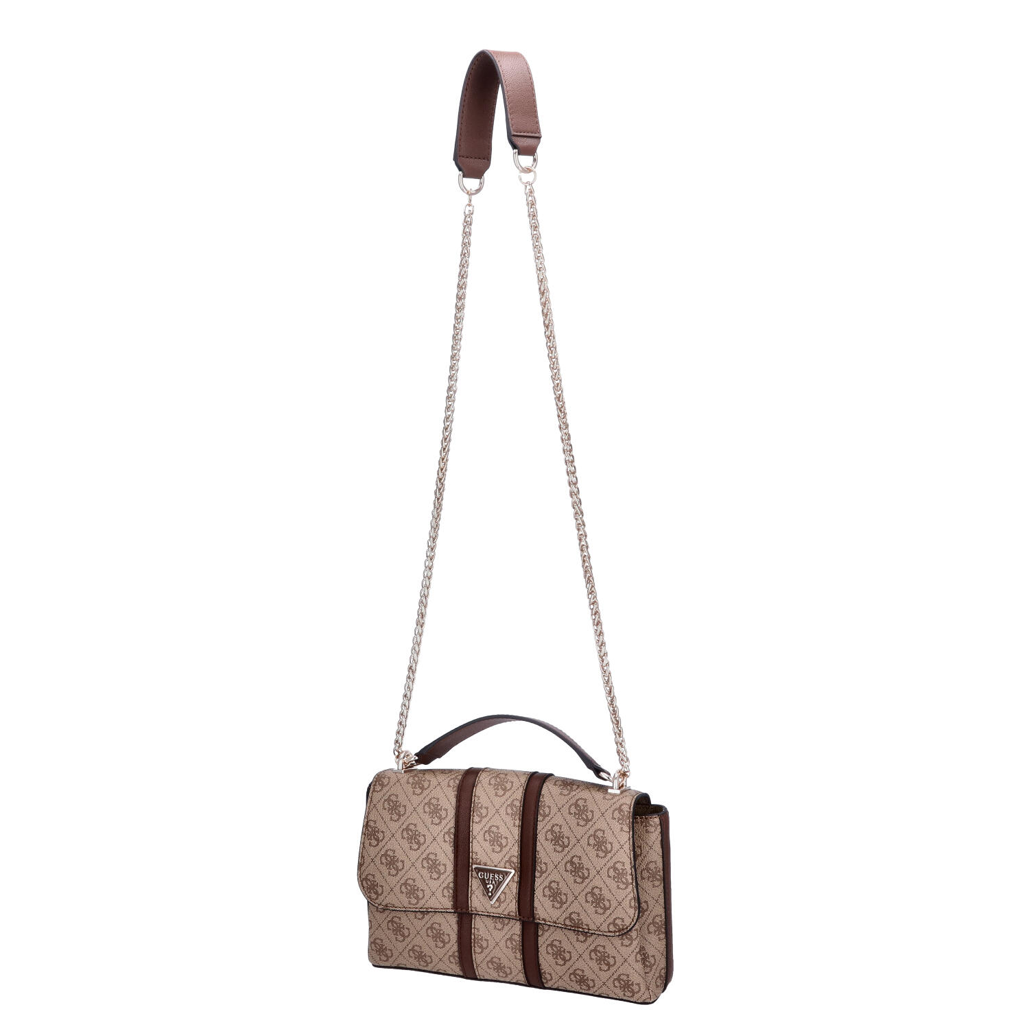 GUESS Damen Umhängetasche Noreen Latte Logo/Brown