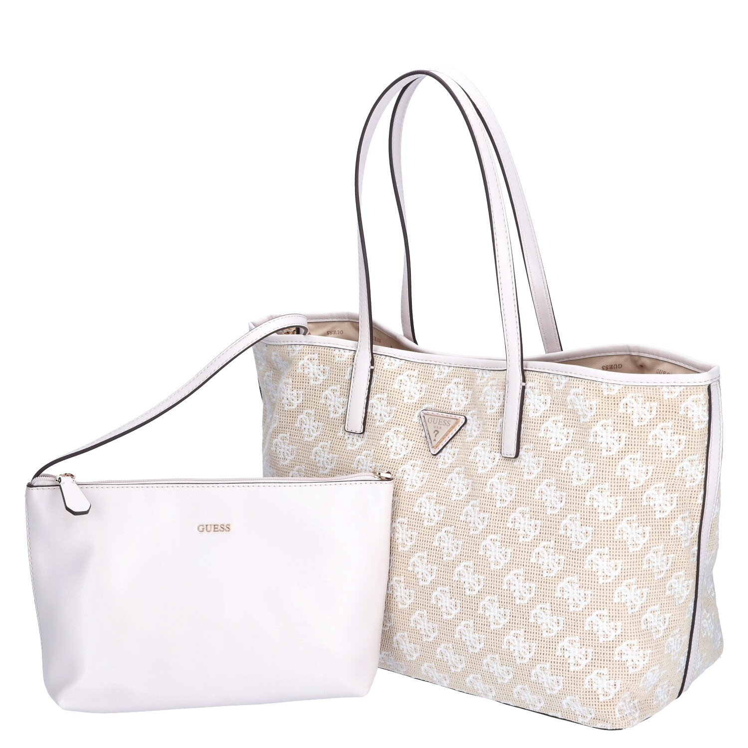 GUESS Damen Shopper Vikky II White Logo