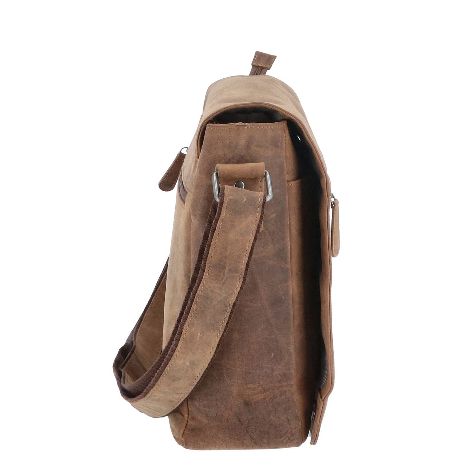 The Skandinavian Brand Leder Messenger, Umhängetasche  braun Abbildung 3