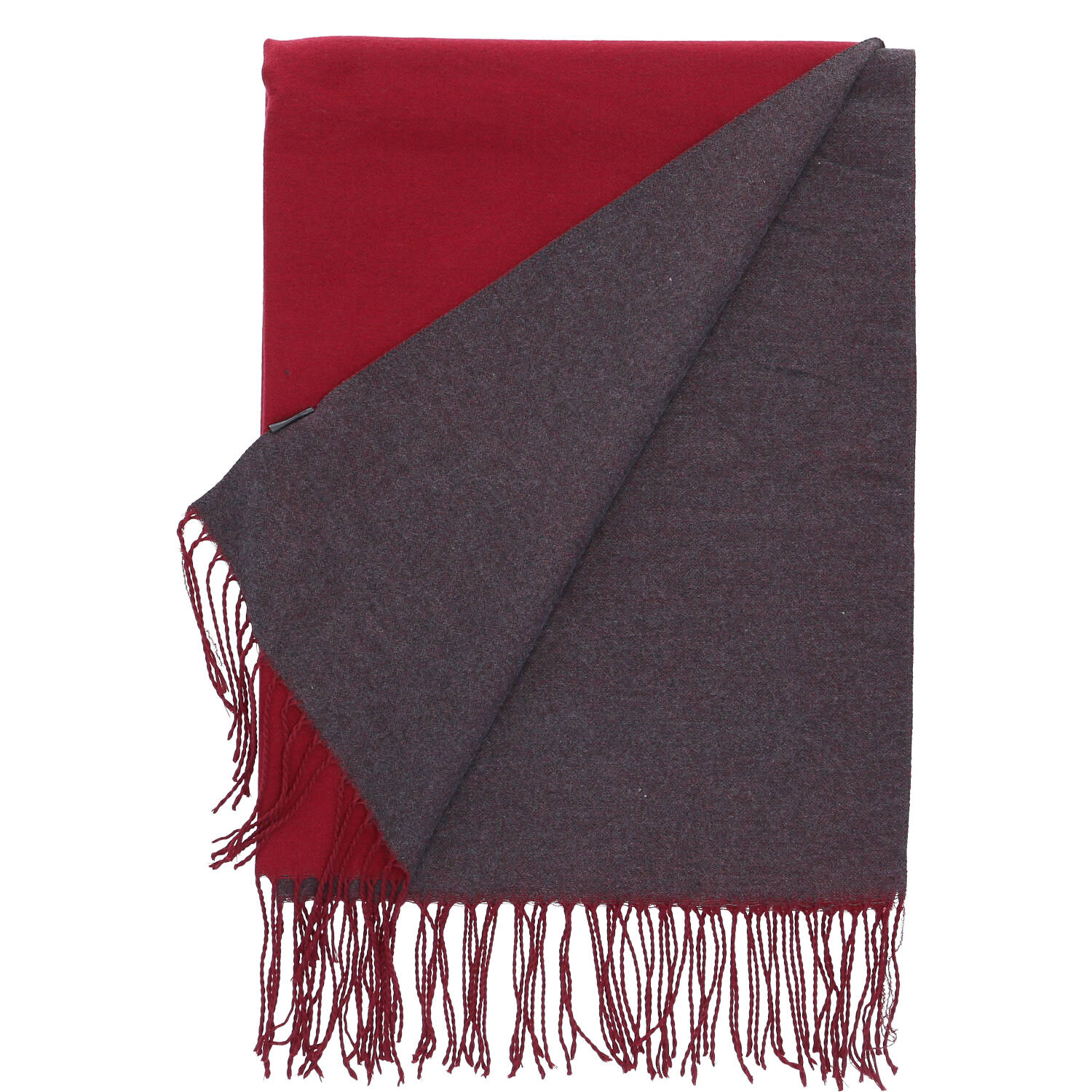 Antonio Damen Schal soft Cashmera  bordeaux/grau Abbildung 2