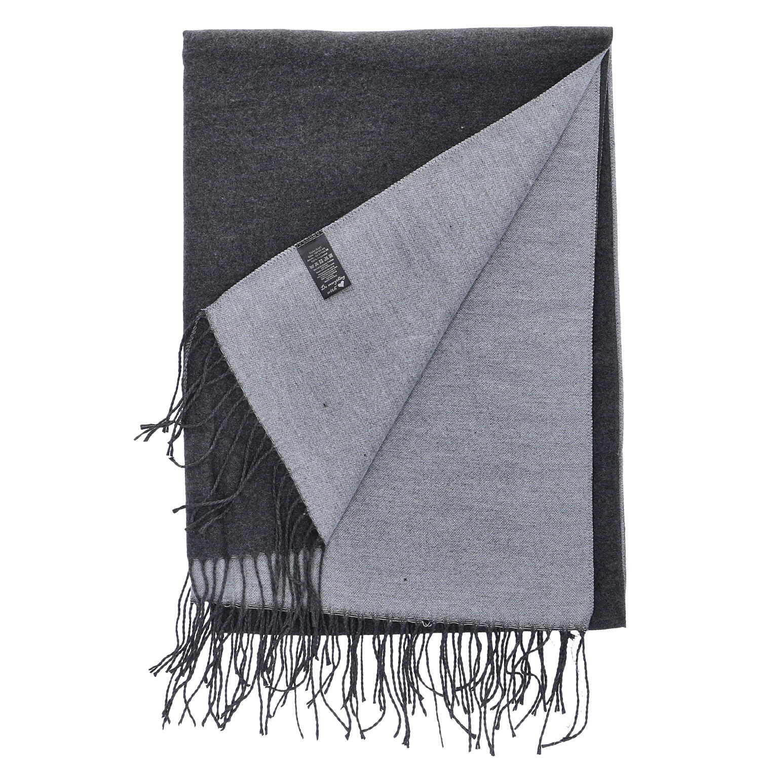 Antonio Damen Schal soft Cashmera  dunkel grau/hellgrau Abbildung 2