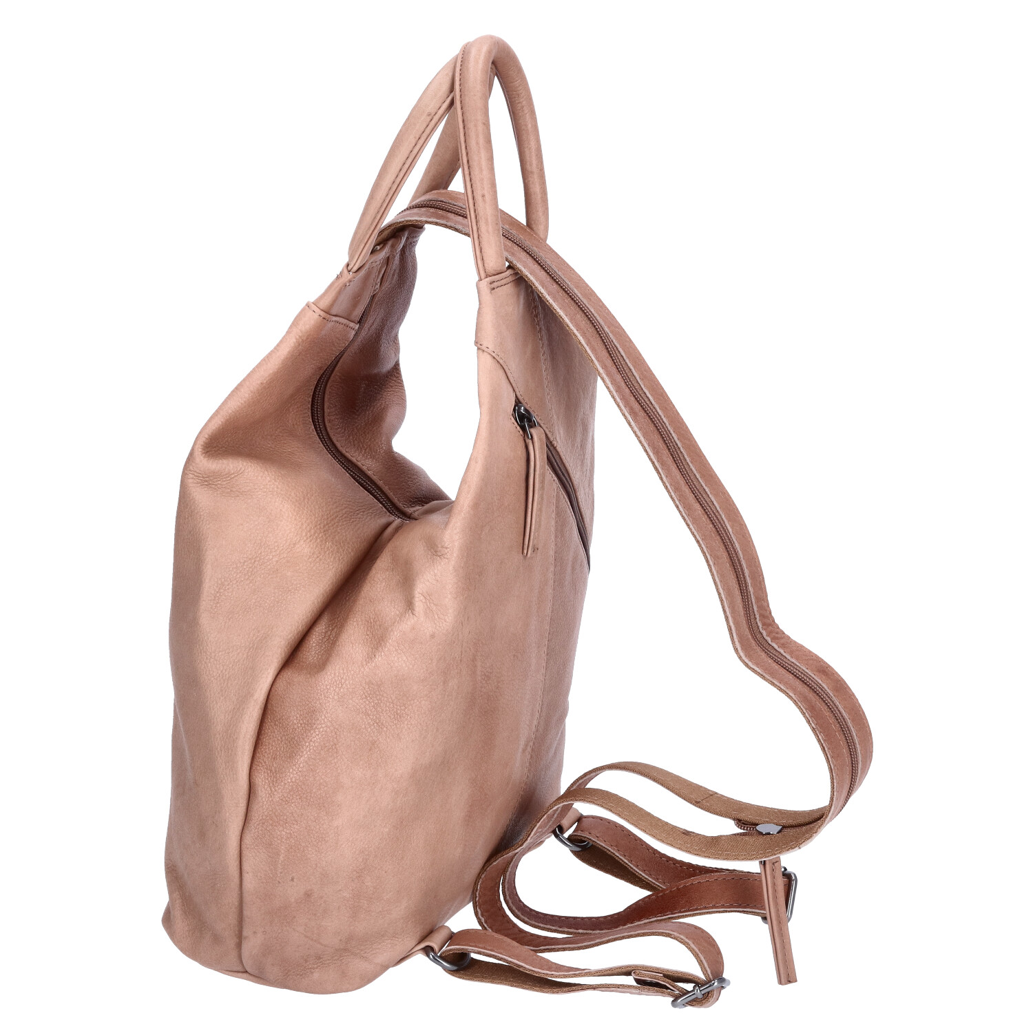 The Skandinavian Brand Damen Leder Rucksack  beige