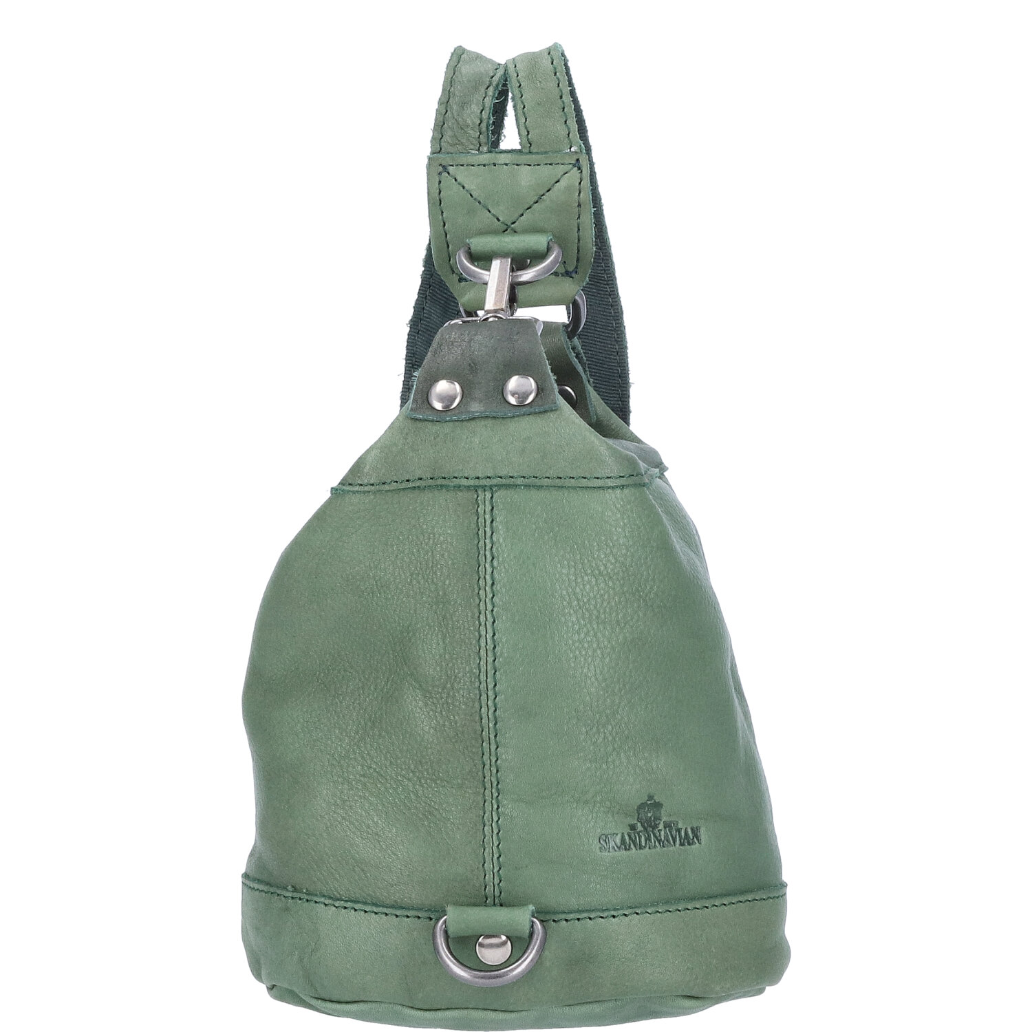 The Skandinavian Brand Mini Leder Rucksack  grün