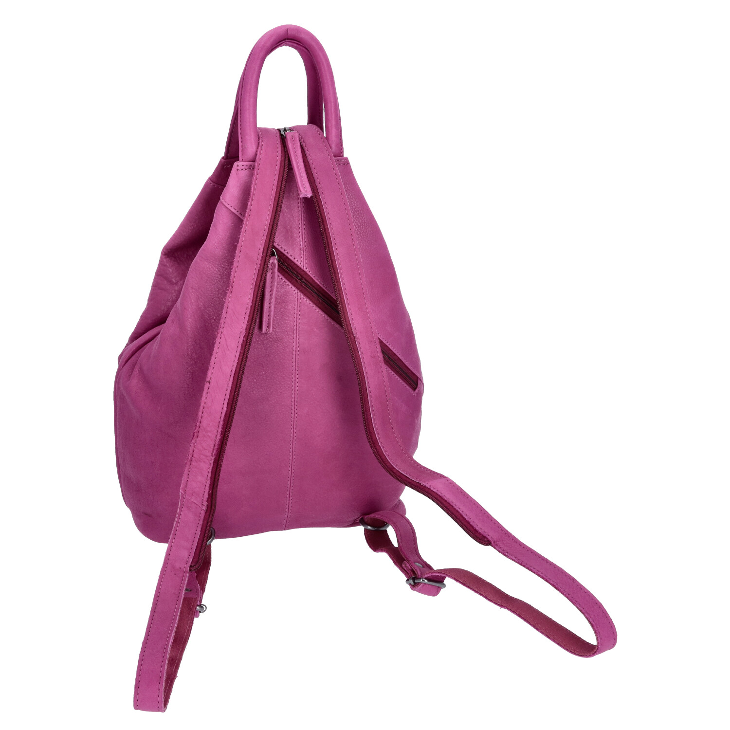The Skandinavian Brand Damen Leder Rucksack - Purple Abbildung 3