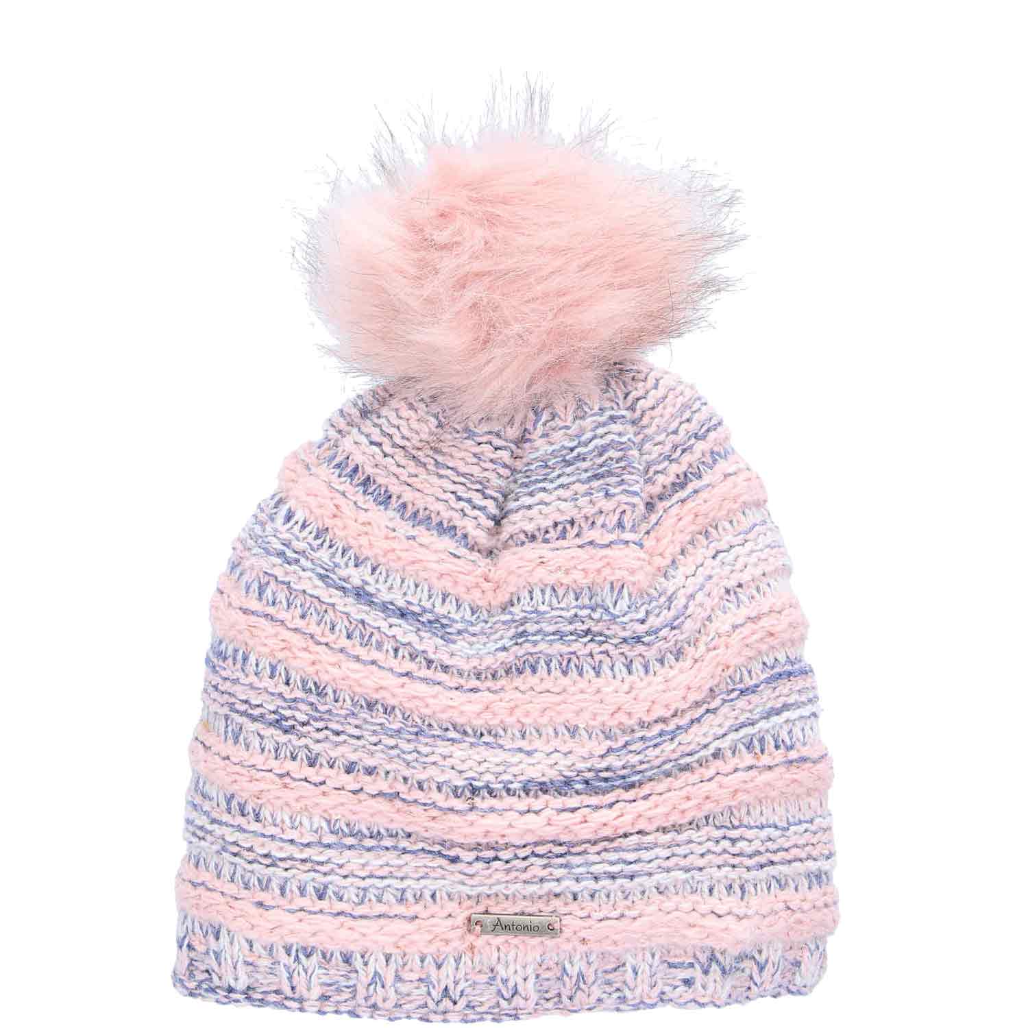 Antonio Strick Mütze Beanie mit Bommel  pink Abbildung 1