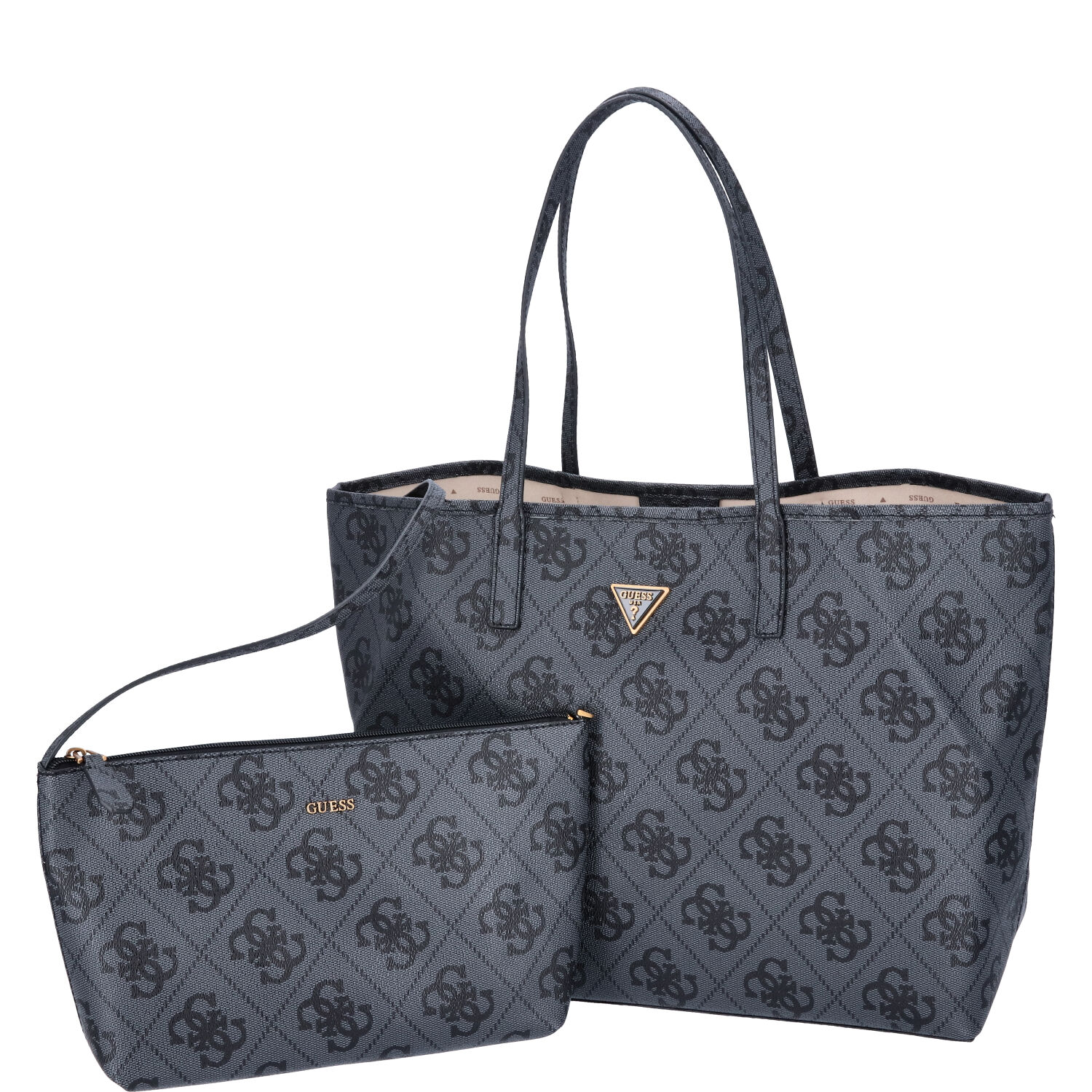 GUESS Damen Shopper Vikky Coal Logo