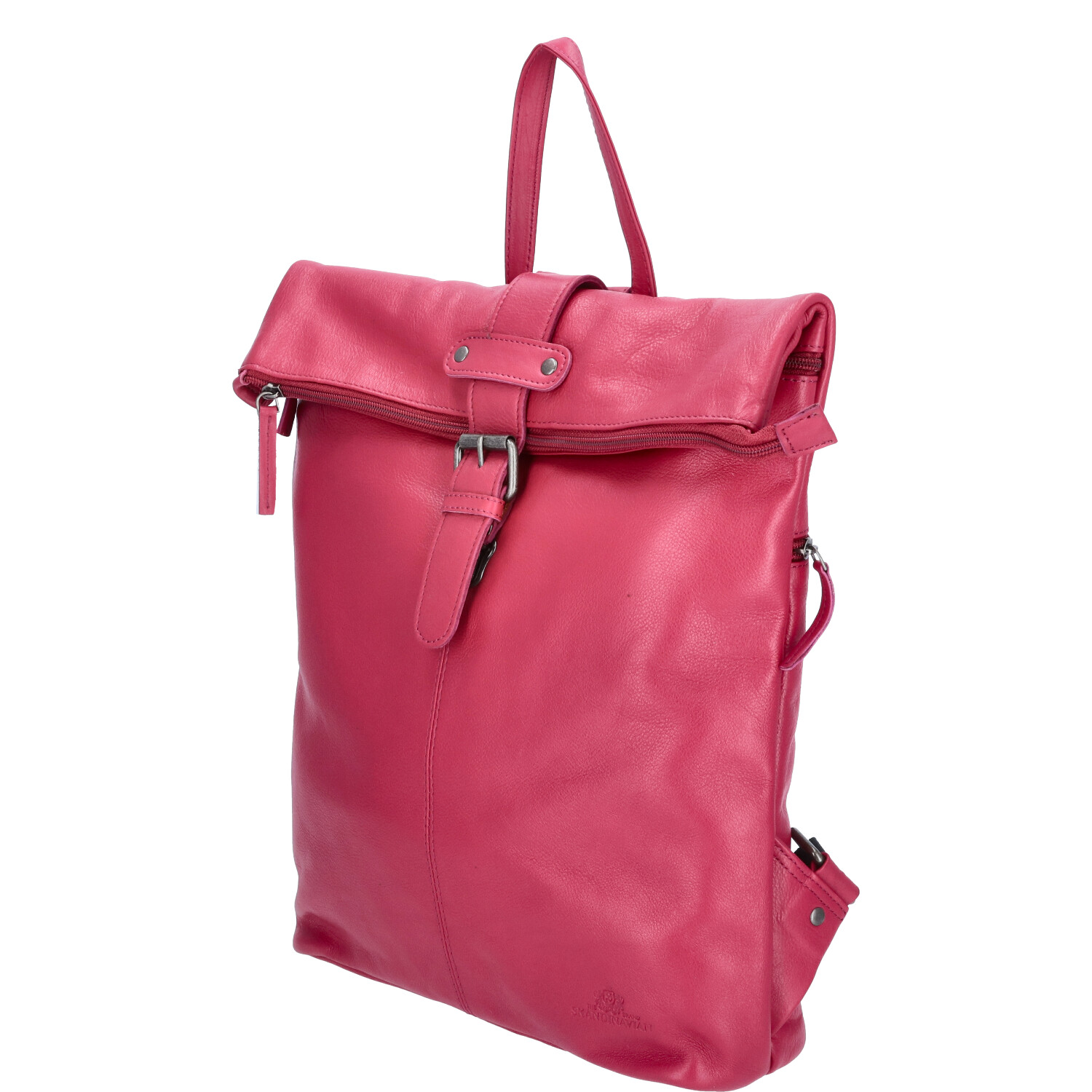 The Skandinavian Brand Damen Leder Rucksack - fuchsia Abbildung 4
