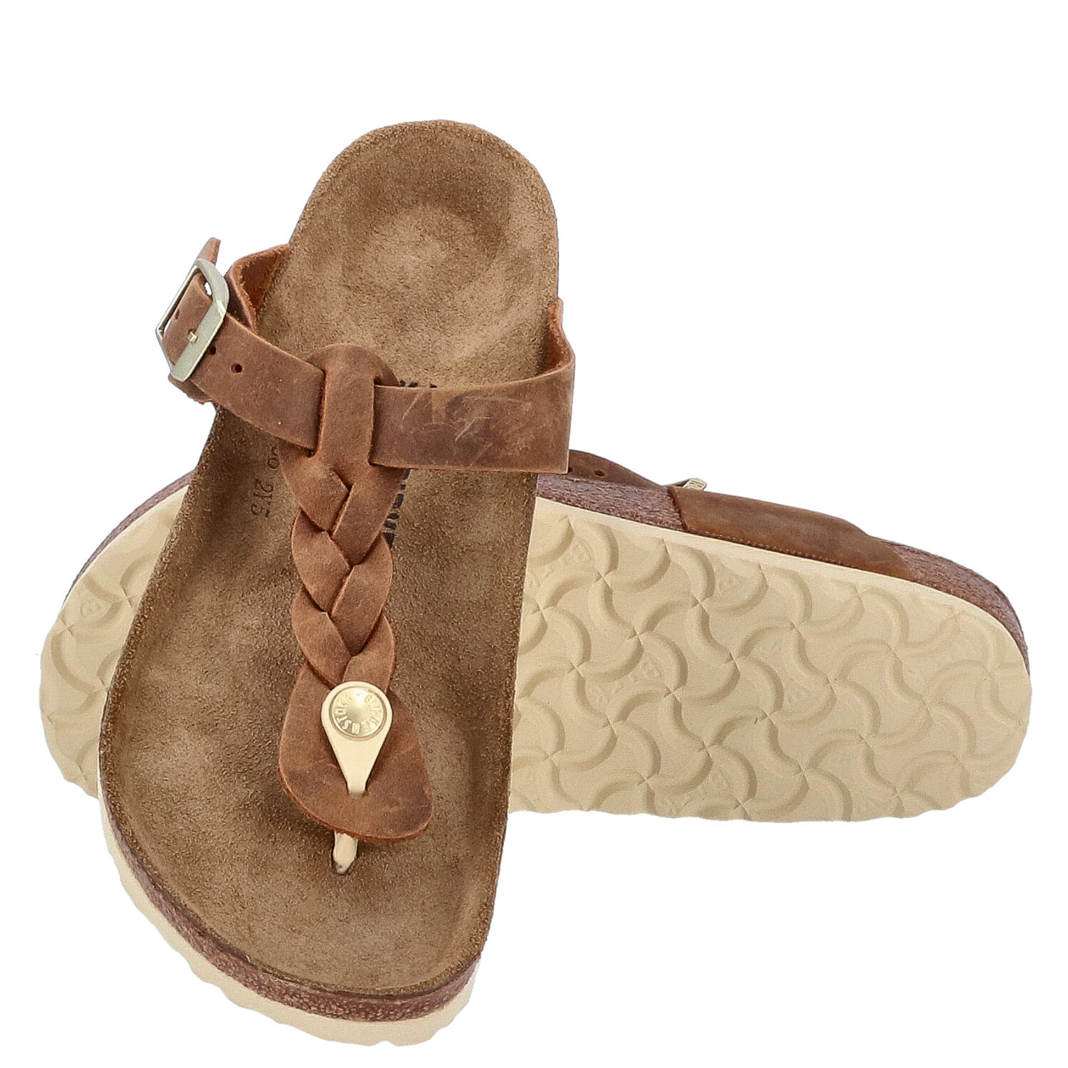 Birkenstock Sandalen Größe 37 Gizeh Braided Cognac   Abbildung 1