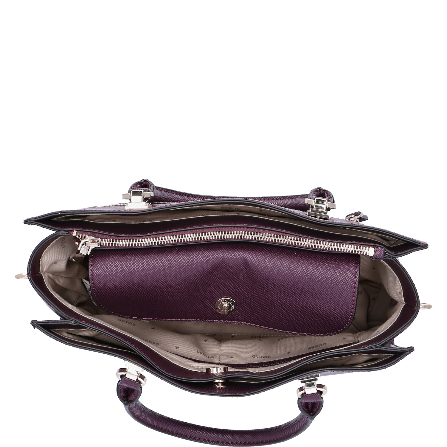 GUESS Damen Handtasche Brynlee plum