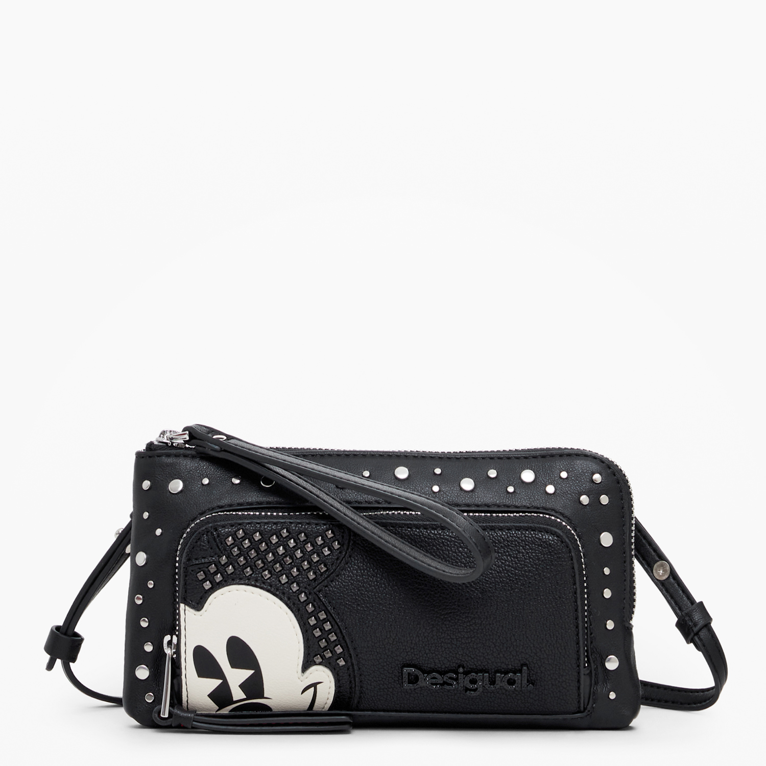 Desigual Clutch Umhängetasche Mickey Studstyle Lisa Black