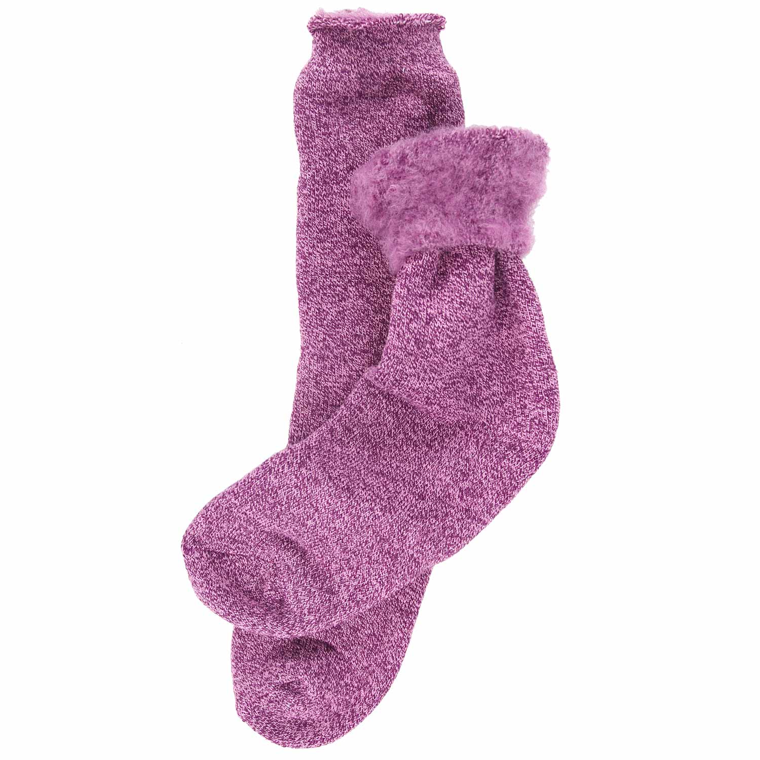 Antonio Kuschelige Hüttensocken im Norweger Design Gr. 35-42  Purple Abbildung 1