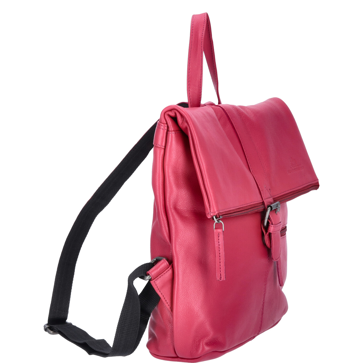 The Skandinavian Brand Damen Leder Rucksack - fuchsia Abbildung 3