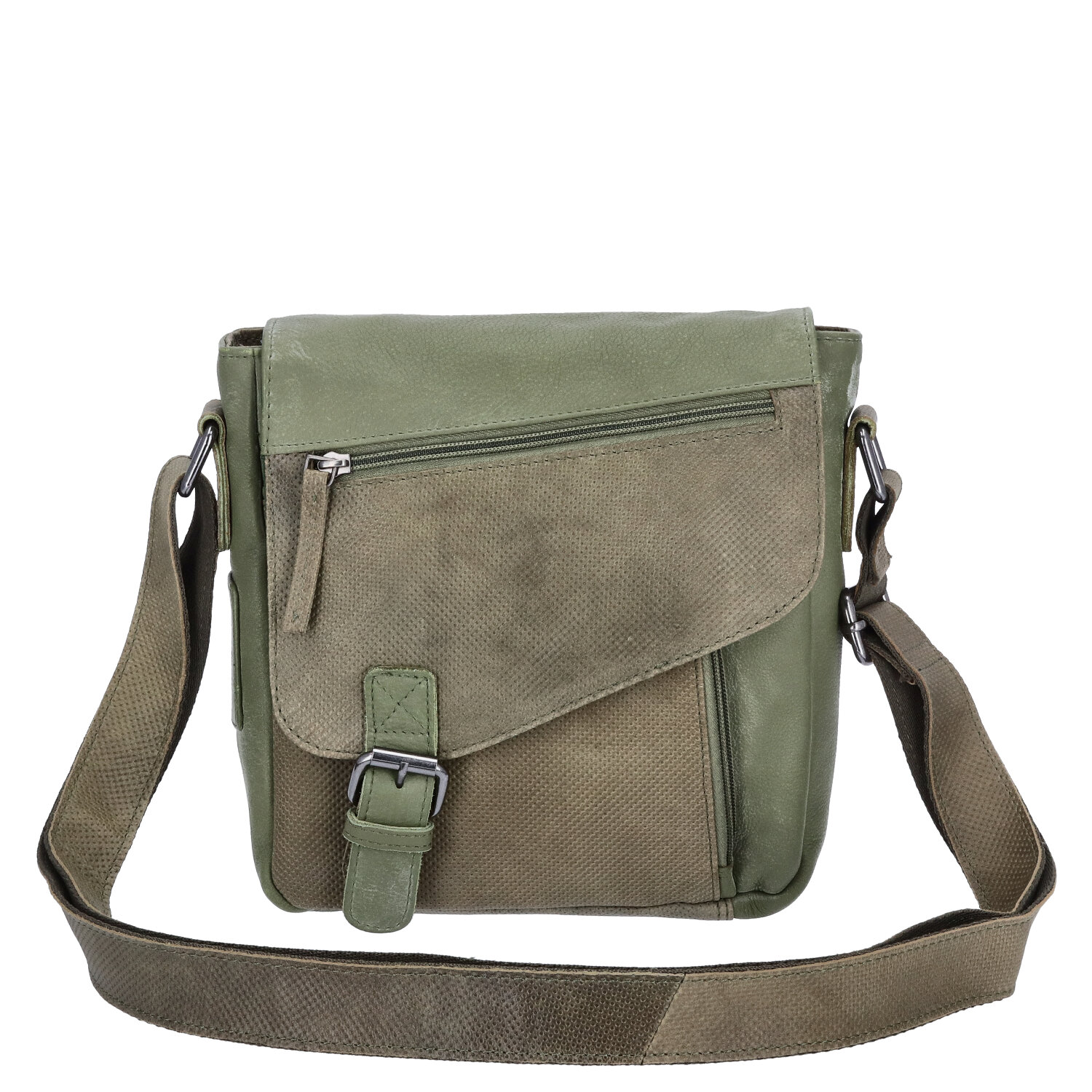 The Skandinavian Brand Damen Leder Schultertasche  Green