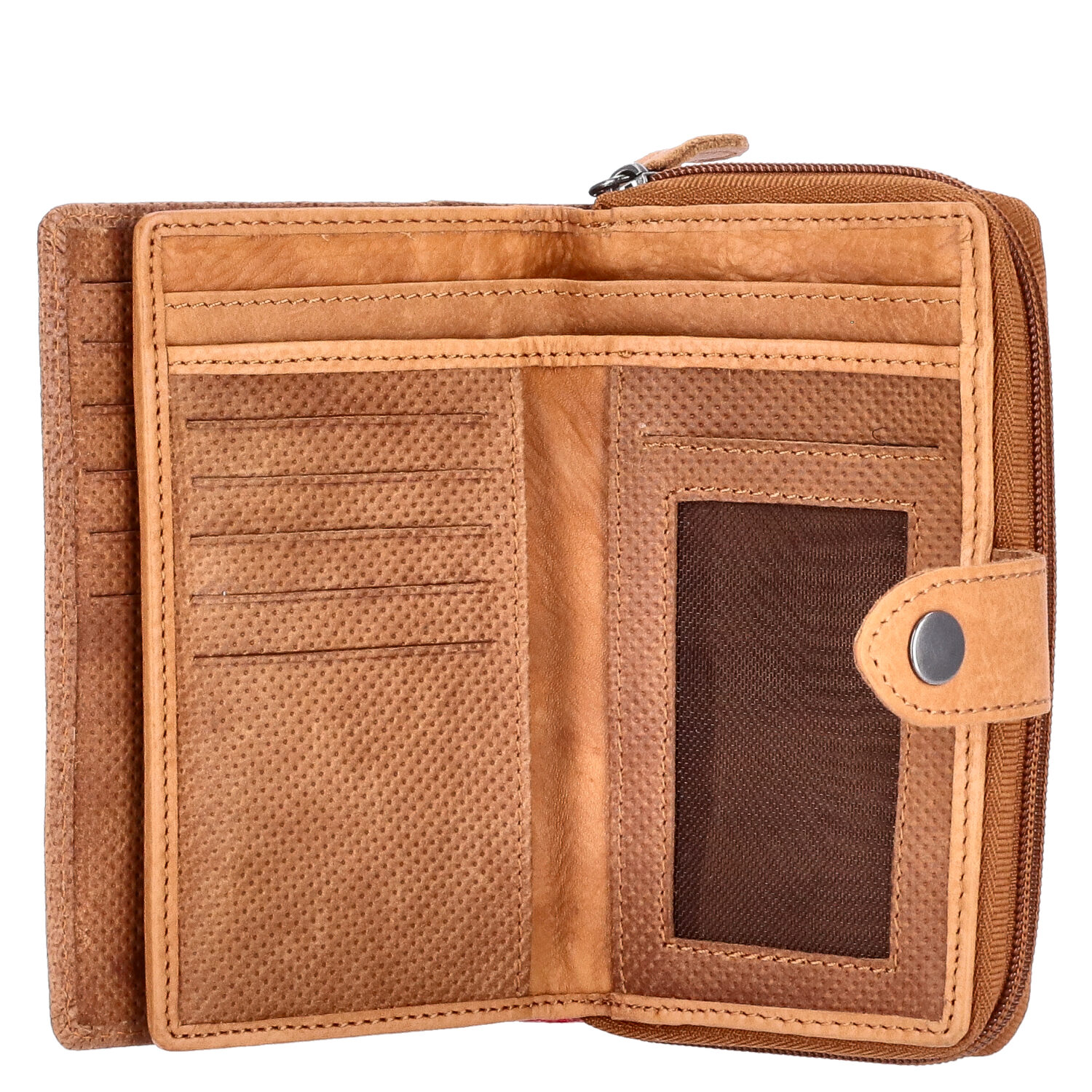 The Skandinavian Brand Damen Leder Geldbörse  Cognac Abbildung 4