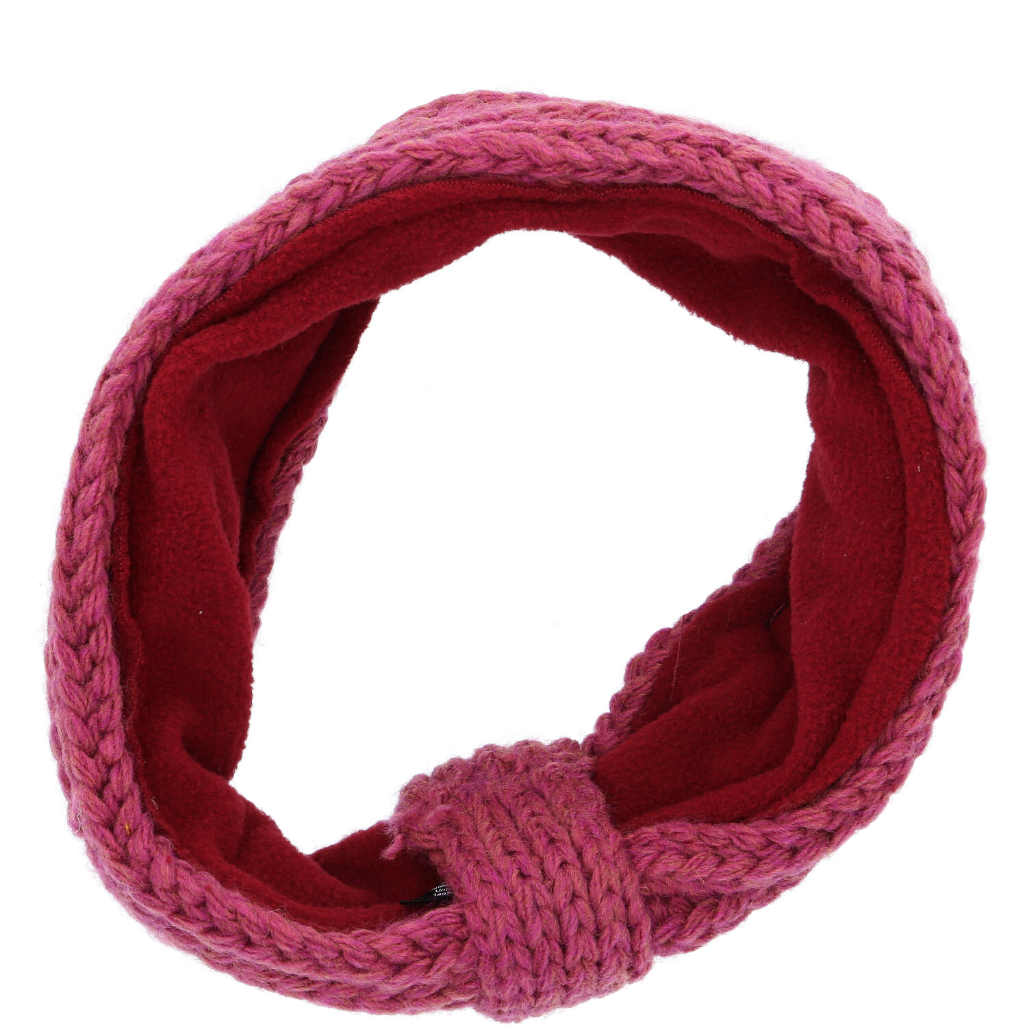 Antonio Damen Strick Stirnband mit Fleece  berry