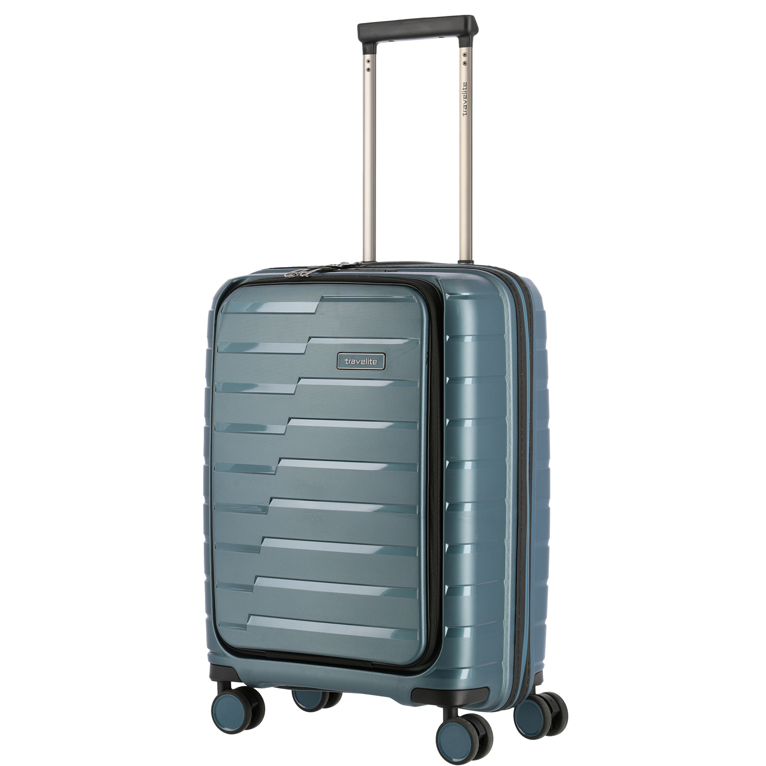 Travelite 4-Rad Trolley S mit Vortasche Air Base Eisblau