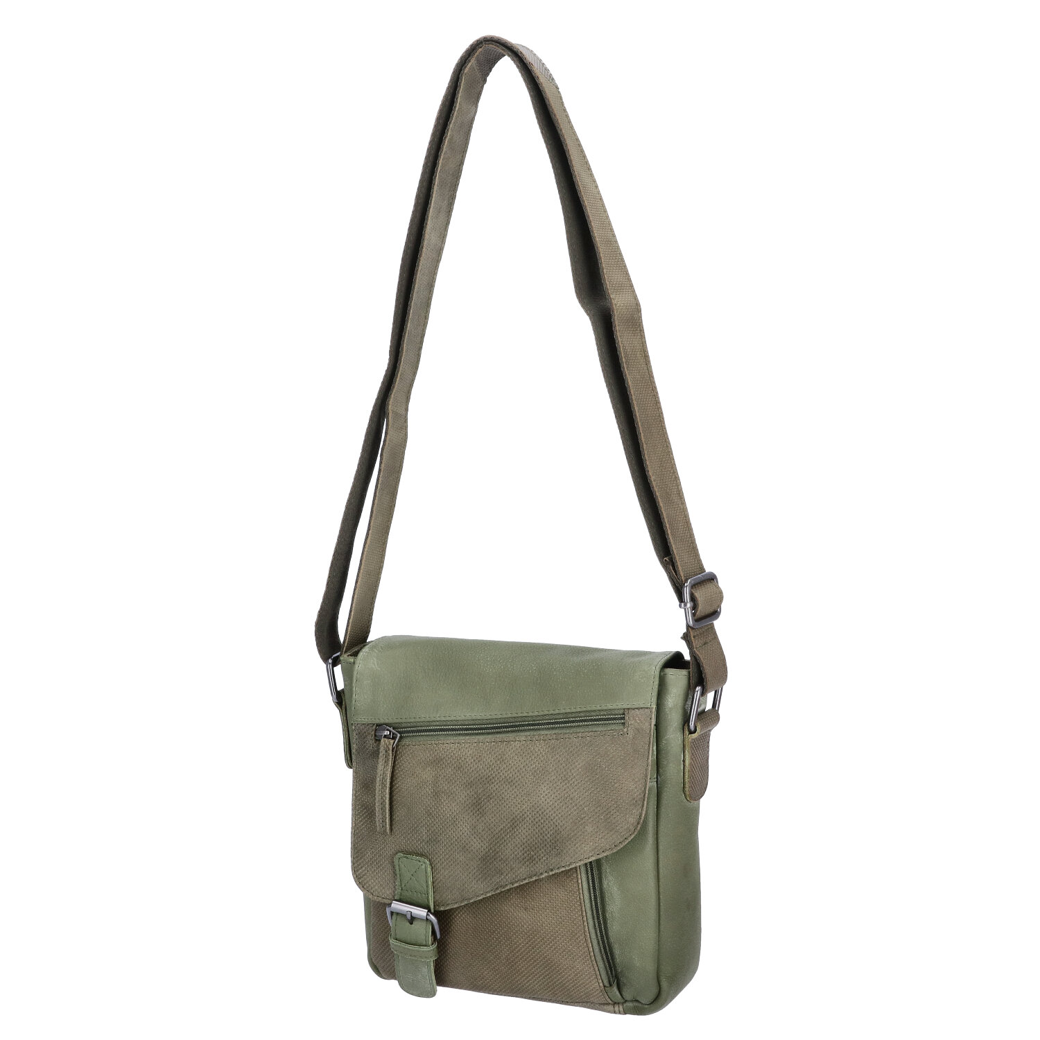 The Skandinavian Brand Damen Leder Schultertasche  Green