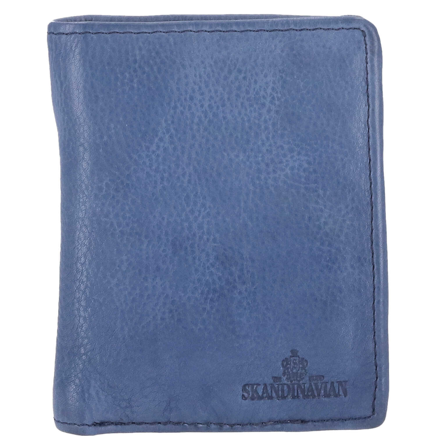 The Skandinavian Brand Mens Wallet Washed Leather  blau