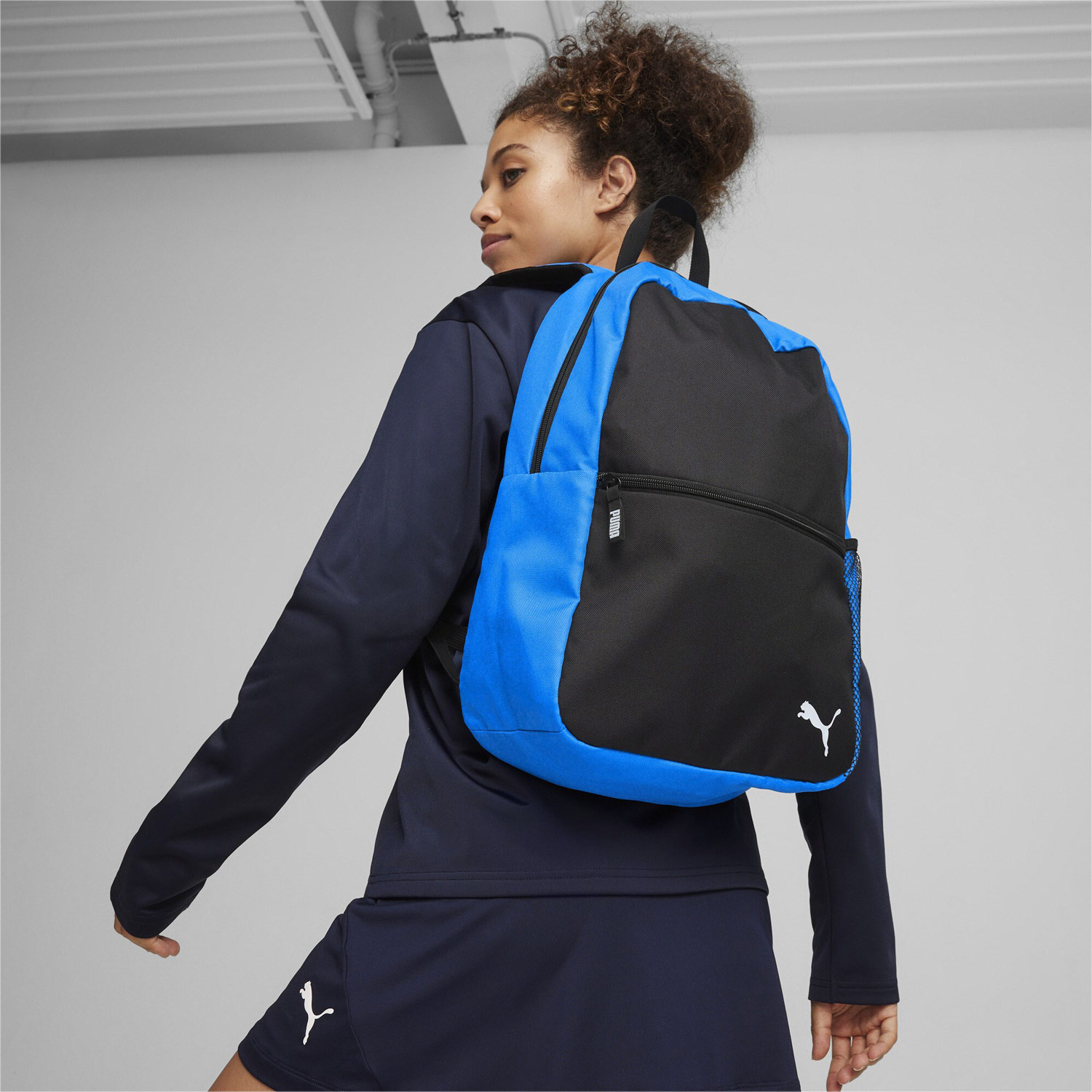 Puma Freizeit Rucksack TeamGoal Backpack Core Electric Blue Lemonade-black