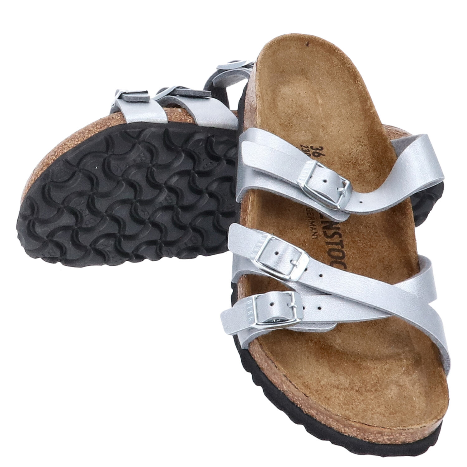 Birkenstock Sandalen Größe 36 Franca Silver   Abbildung 1