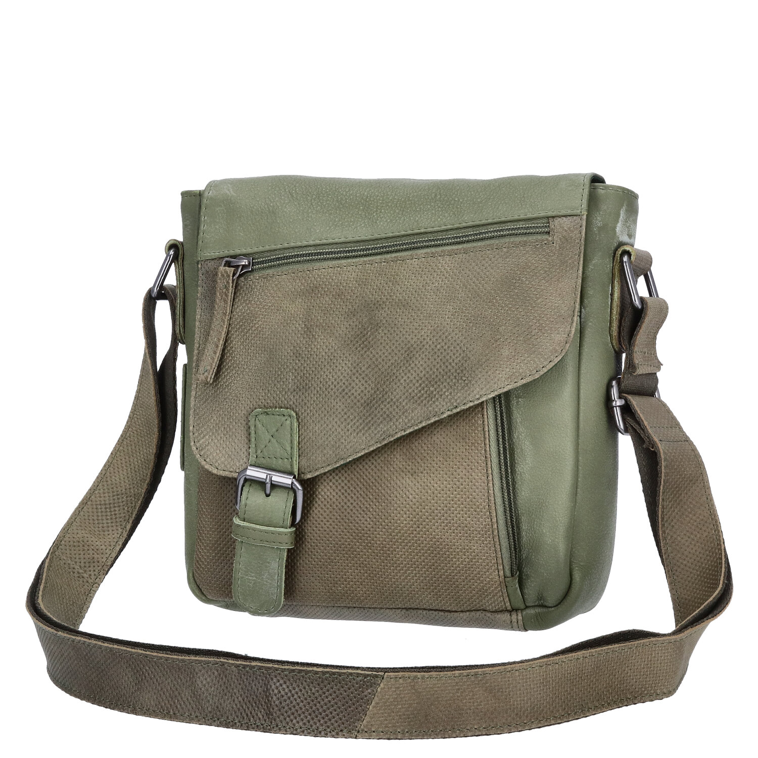 The Skandinavian Brand Damen Leder Schultertasche  Green