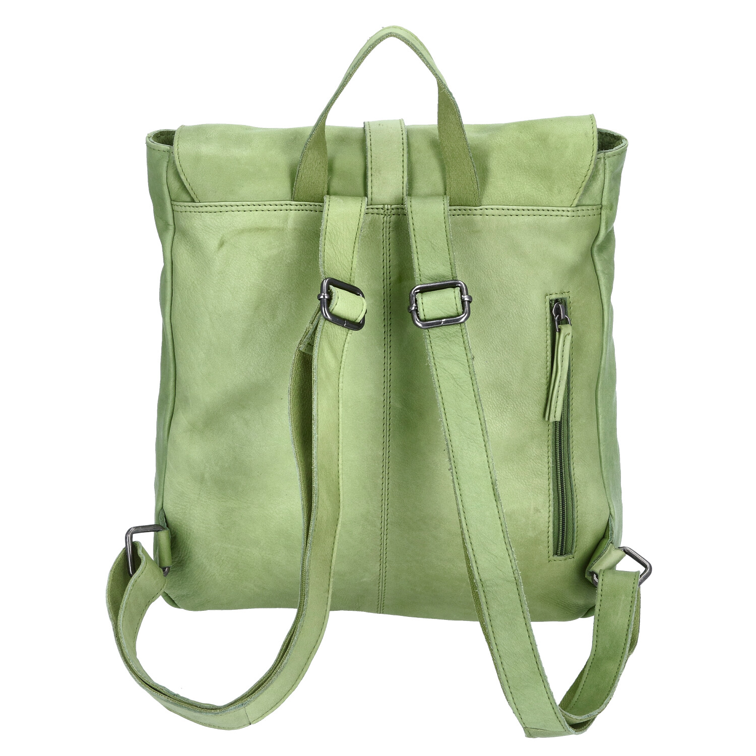 The Skandinavian Brand Damen Leder Rucksack - Green Abbildung 2
