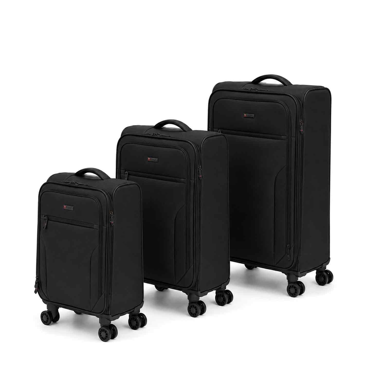 TheTrueC 3er Kofferset S/M/L Miami City Black Abbildung 1
