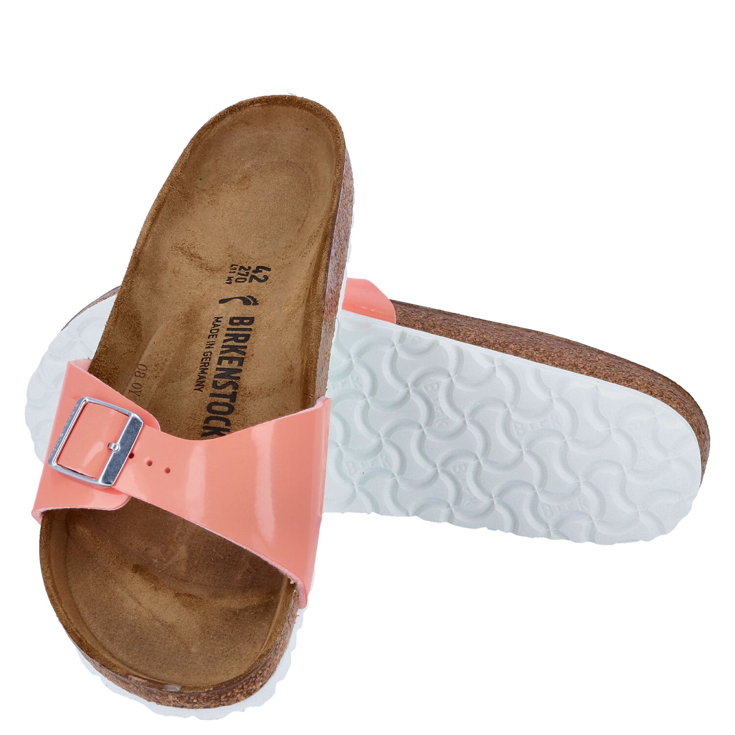 Birkenstock Sandalen Größe 42 Madrid Patent Coral Peach   Abbildung 1