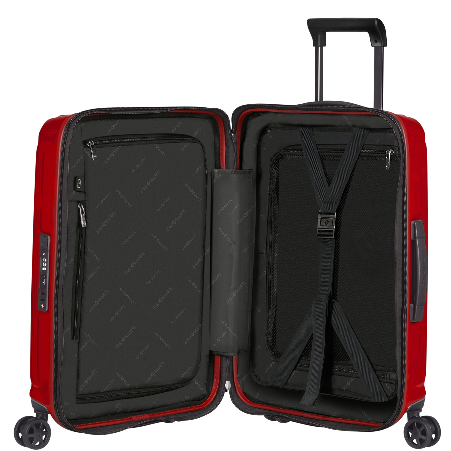 Samsonite Trolley mit 4 Rollen 55cm EXP. Nuon metallic red