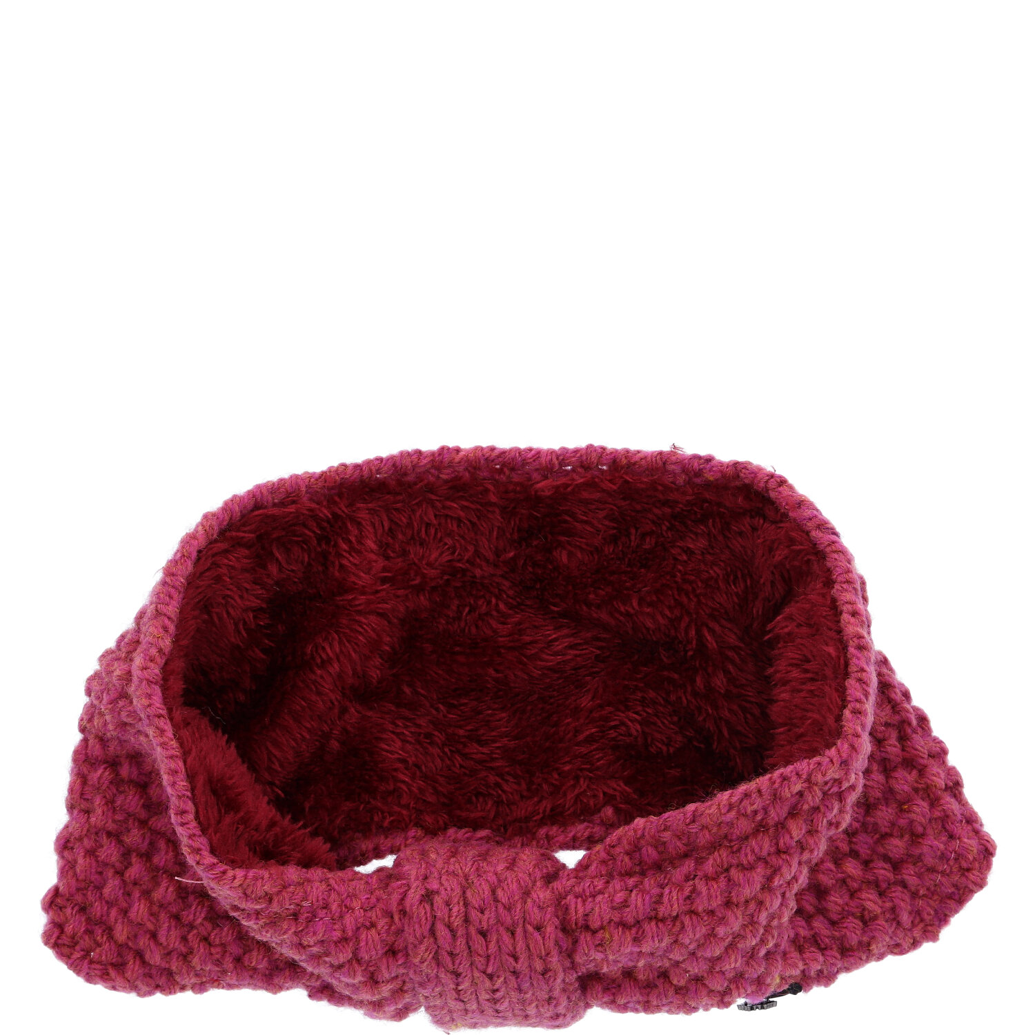 Antonio Damen Strick Stirnband mit Fleece W23/24 berry