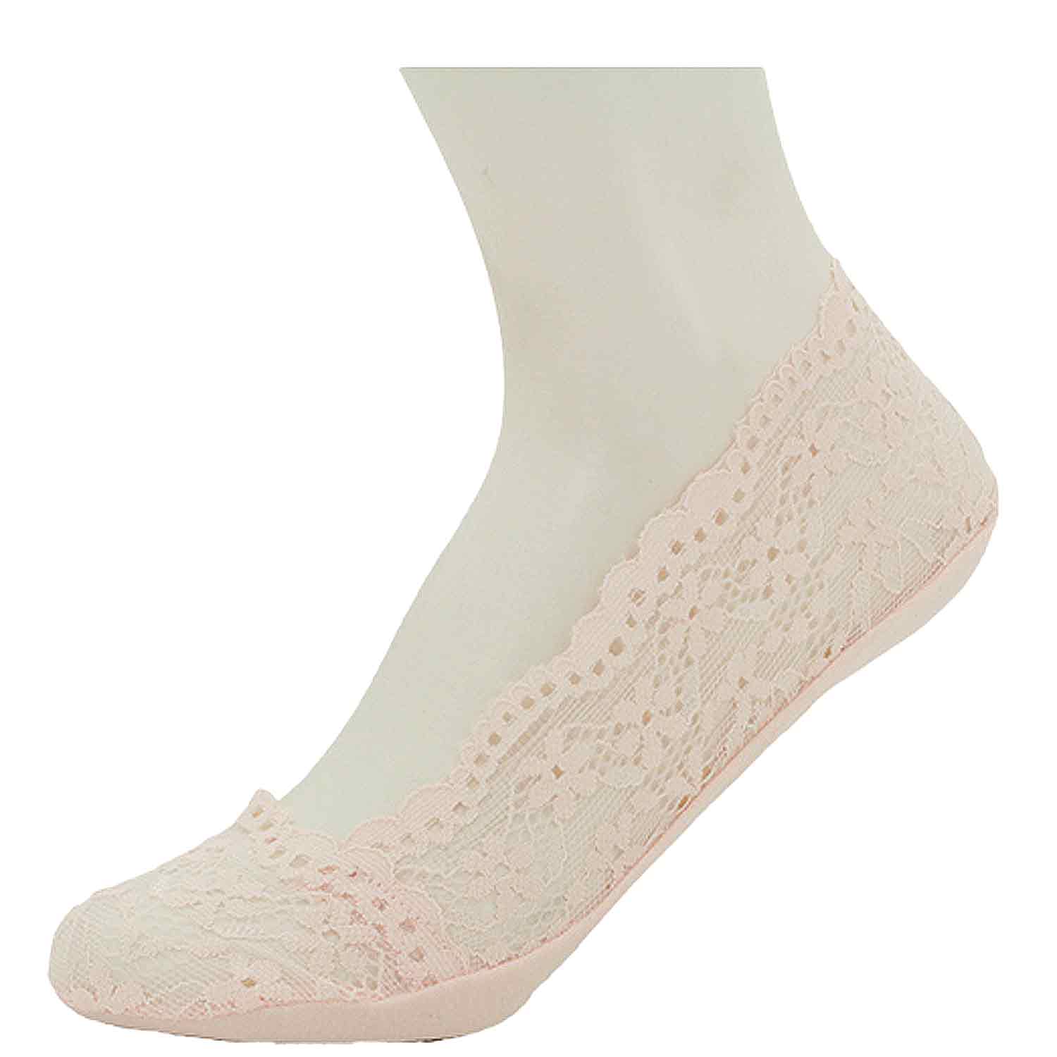 The Skandinavian Brand 5er Pack Ballerina Socken mit Spitze Gr. 36-41  pink