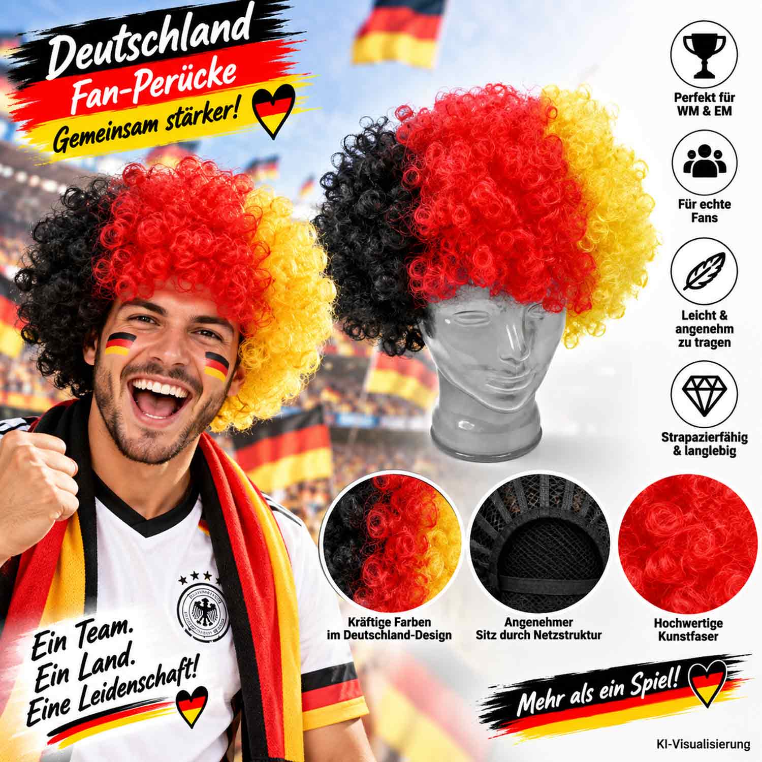 Antonio Fan-Perücke - Deutschland Abbildung 3