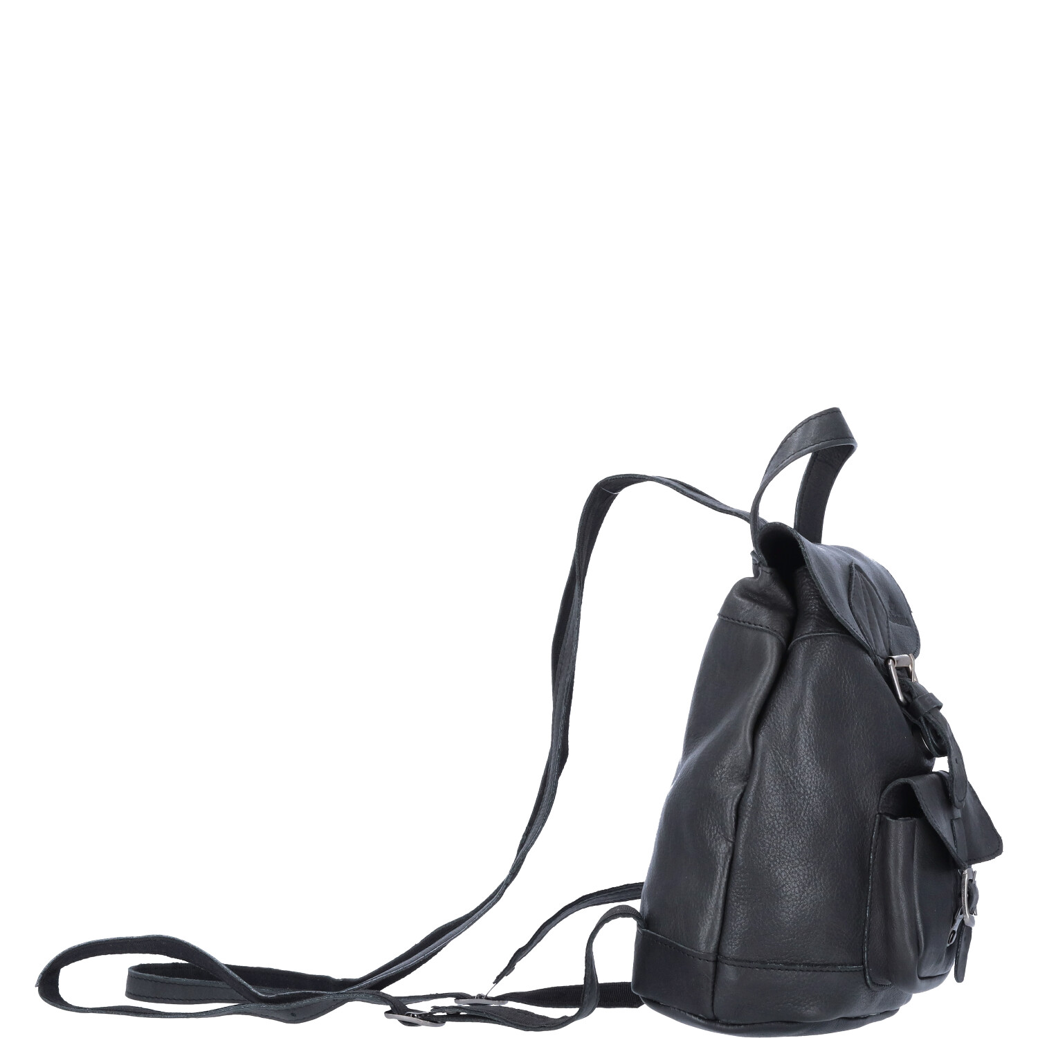 The Skandinavian Brand Mini Leder Rucksack  schwarz