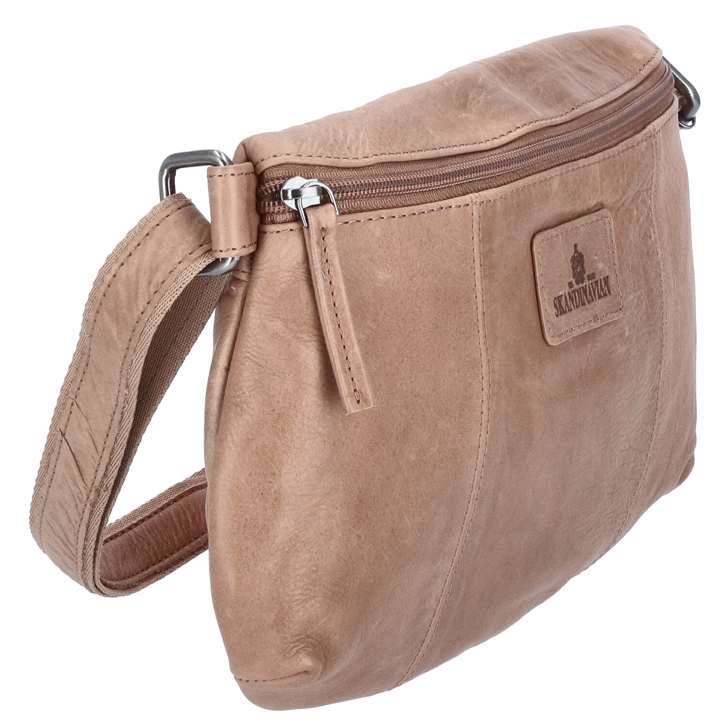 The Skandinavian Brand Leder Crossbody Bag  beige