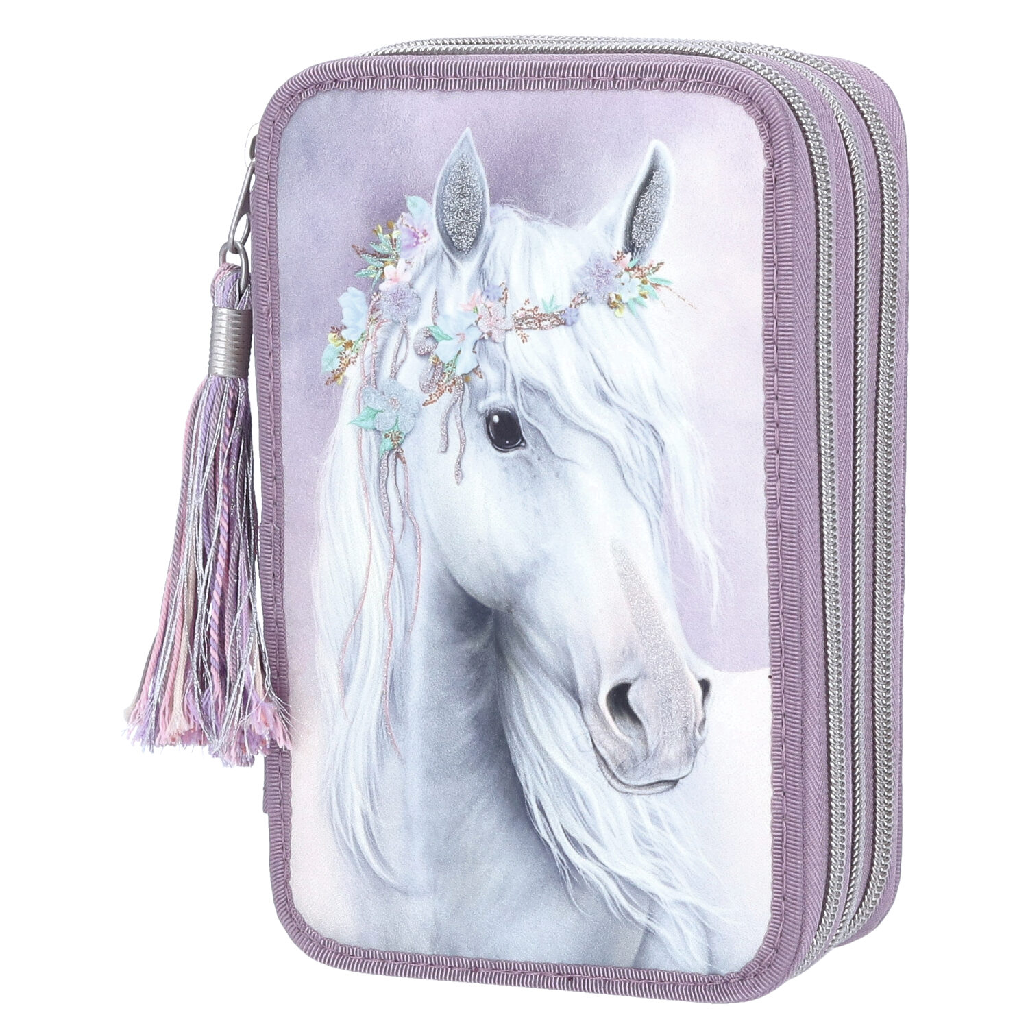 Depesche 3-Fach Federtasche Miss Melody Fantasy Horse lila