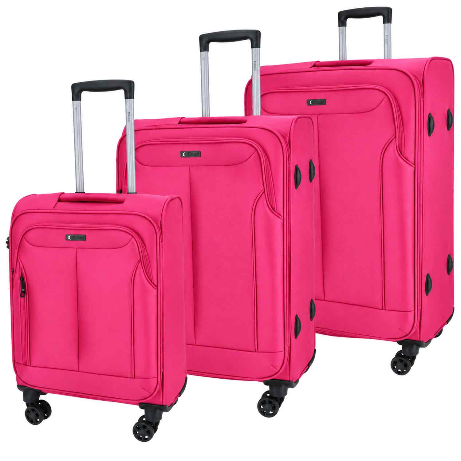 TheTrueC 4 Rollen Koffer 3er Set  S/M/L Kopenhagen pink Abbildung 1
