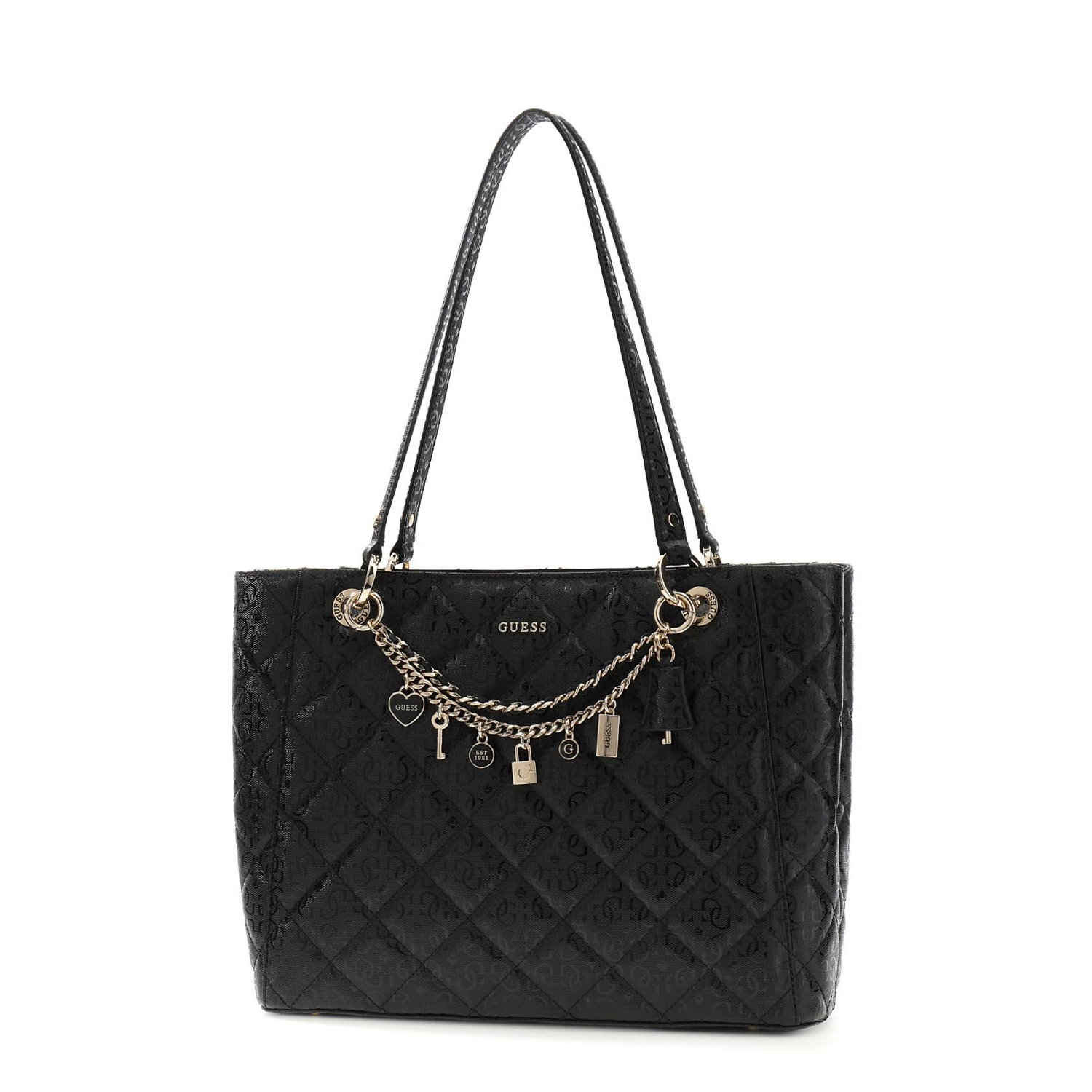 GUESS Umhängetasche Libby Noel Tote Black Abbildung 1