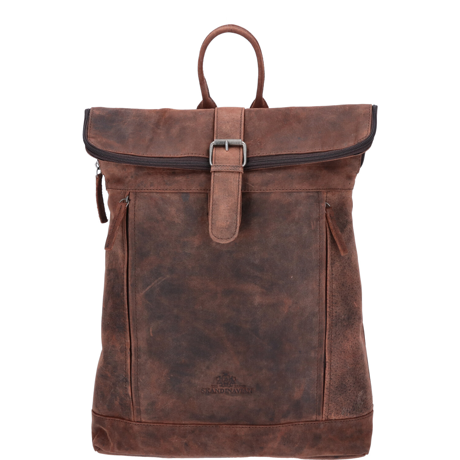 The Skandinavian Brand Leder Freizeit Rucksack Hunter  braun