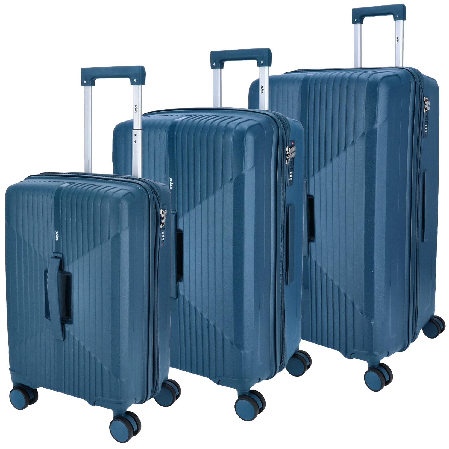 DYX 4 Rollen Trolley 3er Set S/M/L New York petrol Abbildung 1
