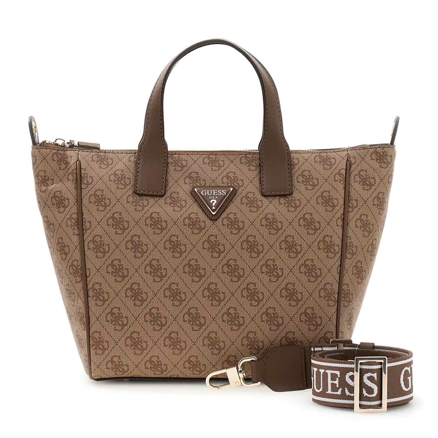 GUESS Handtasche Follie Small Tote Latte Logo Abbildung 1