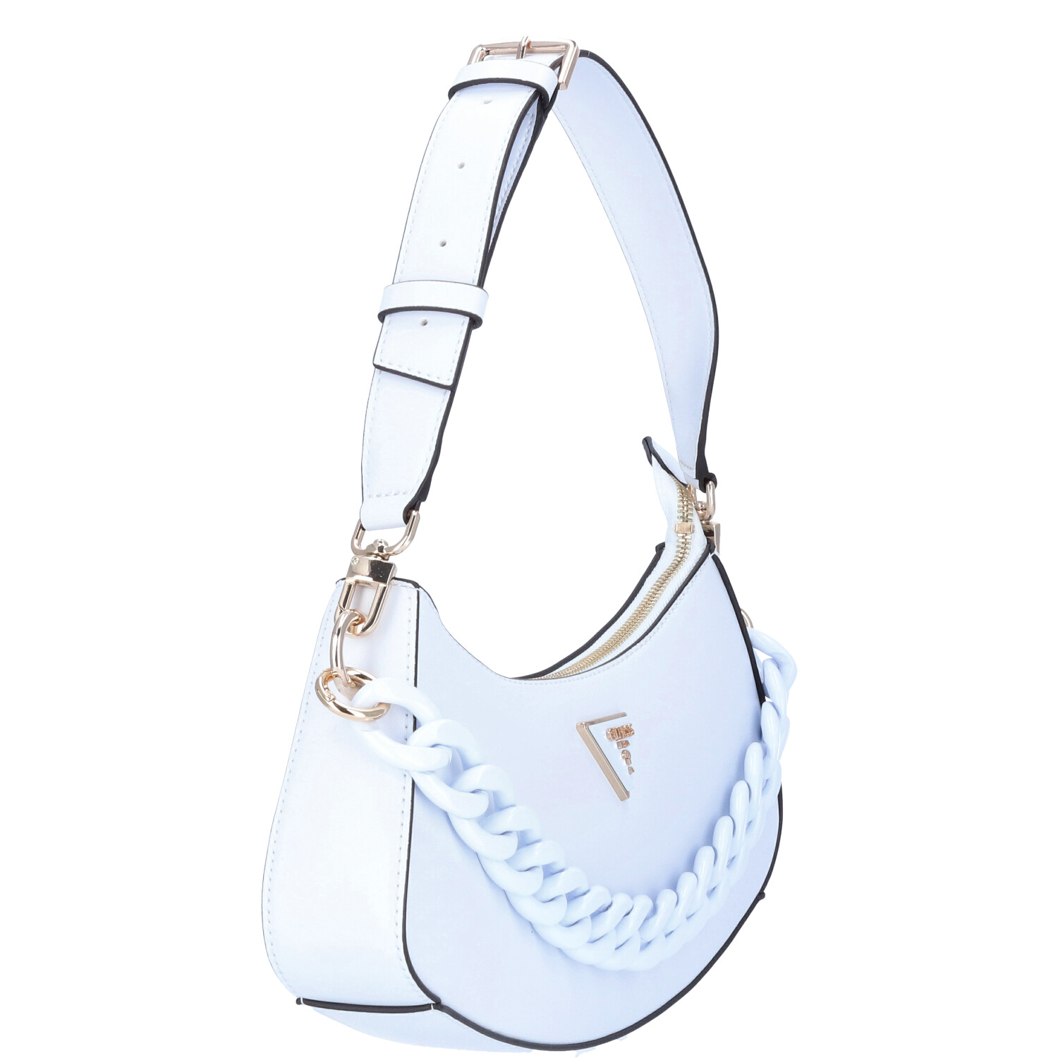 GUESS Damen Schultertasche Corina white