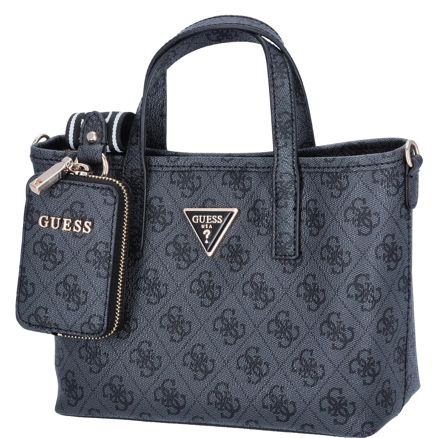 GUESS Damen Handtasche Latona Coal Logo