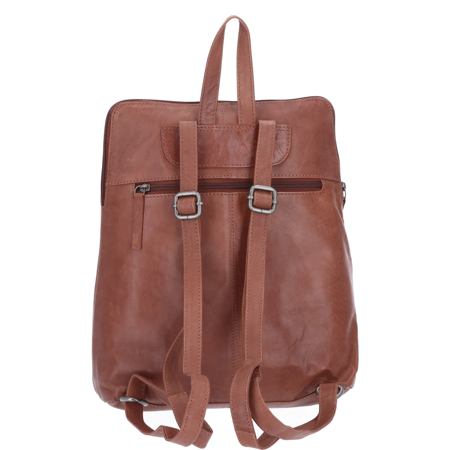 The Skandinavian Brand Damen Leder Rucksack  Cognac