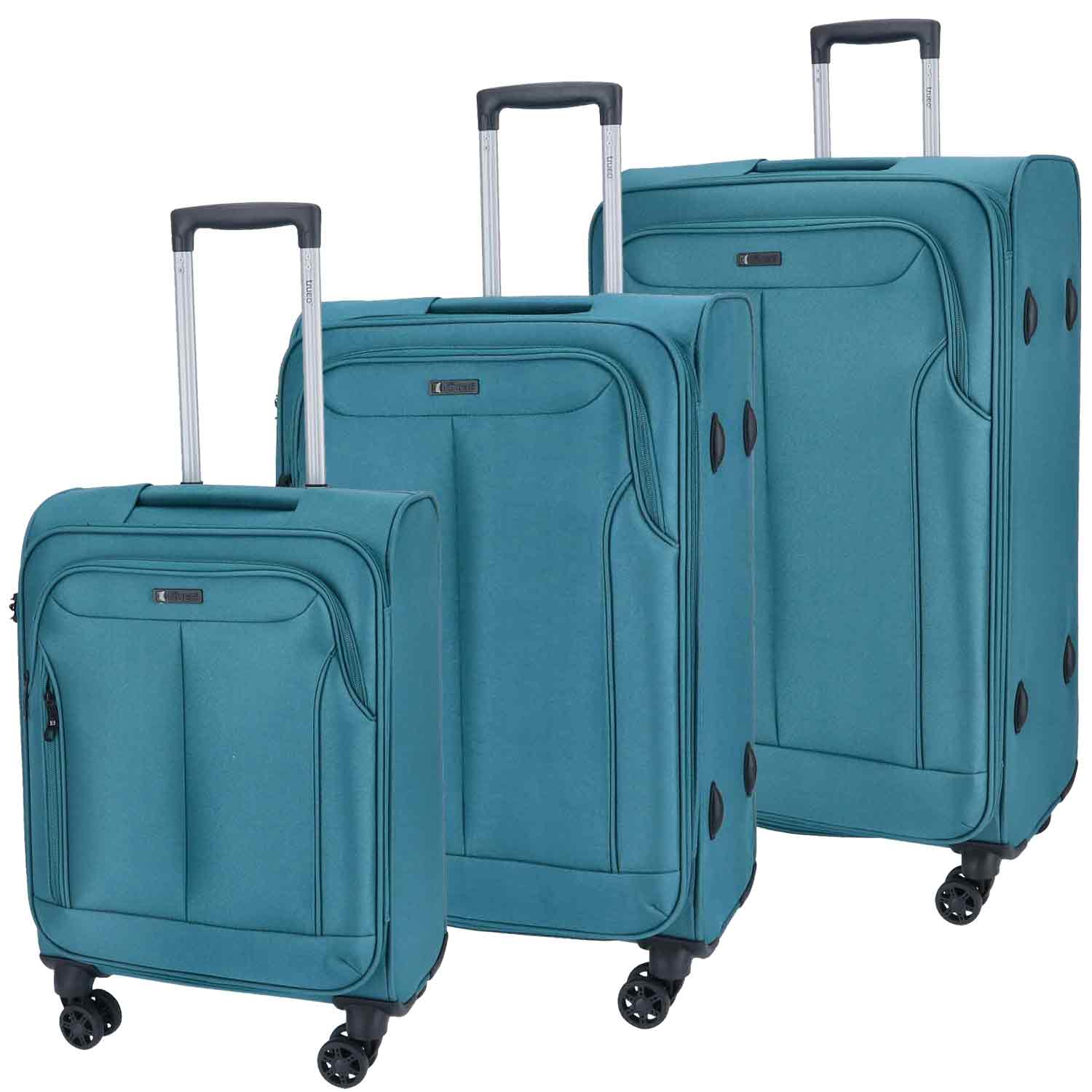 TheTrueC 4 Rollen Koffer 3er Set  S/M/L Kopenhagen petrol Abbildung 1