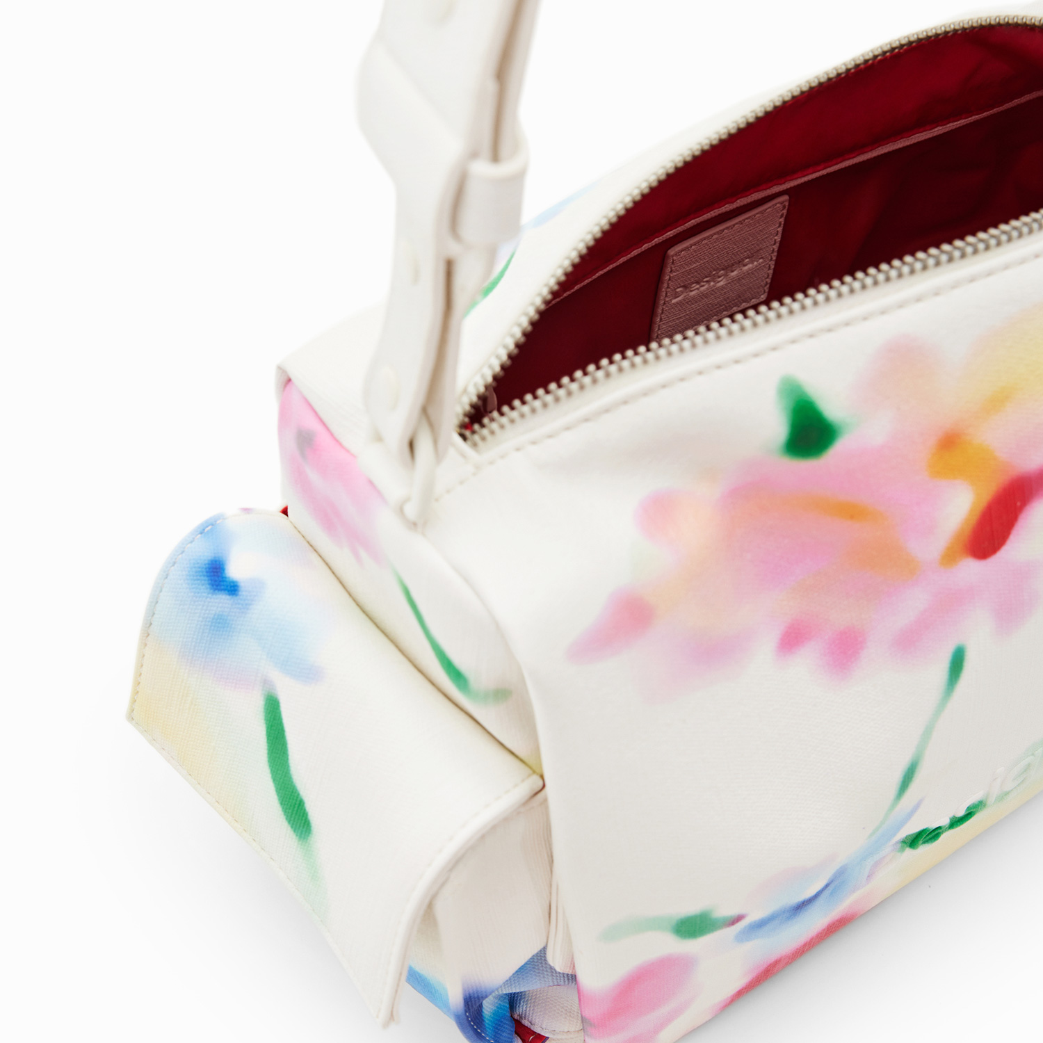 Desigual Damen Schultertasche Liquidflower Habana blanco roto