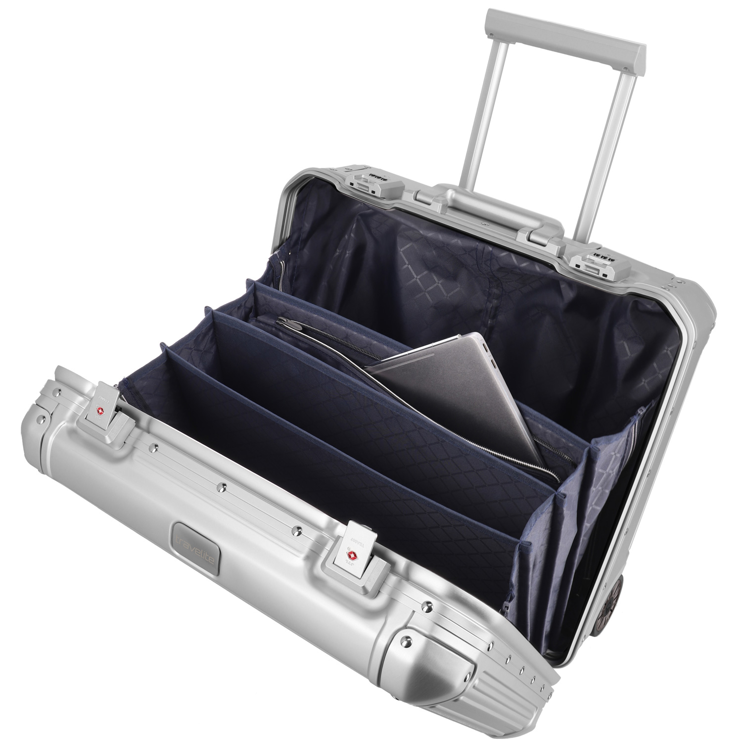 Travelite Business Trolley Aluminium NEXT silber